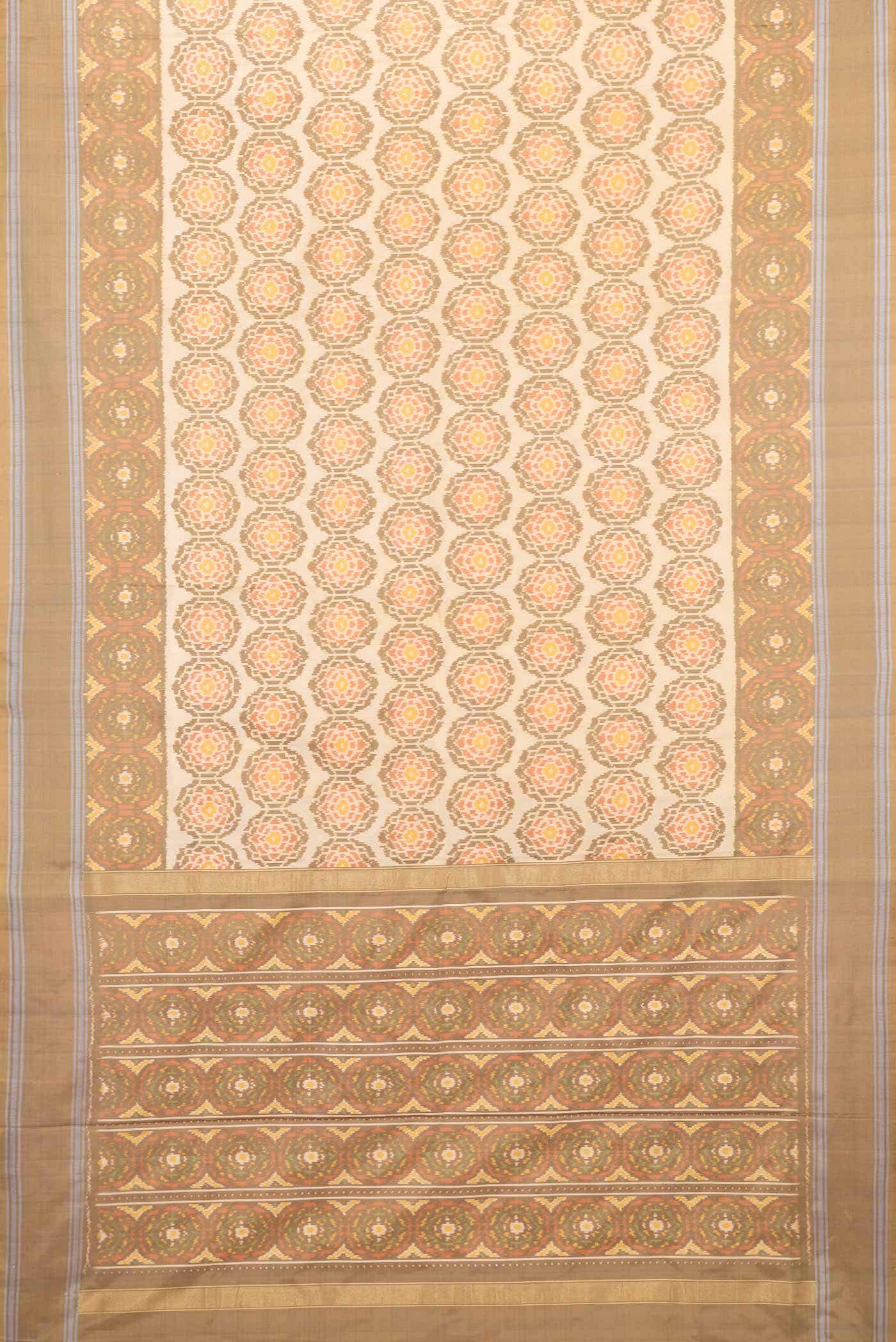 Sandal Dual Tone Double Ikat Saree