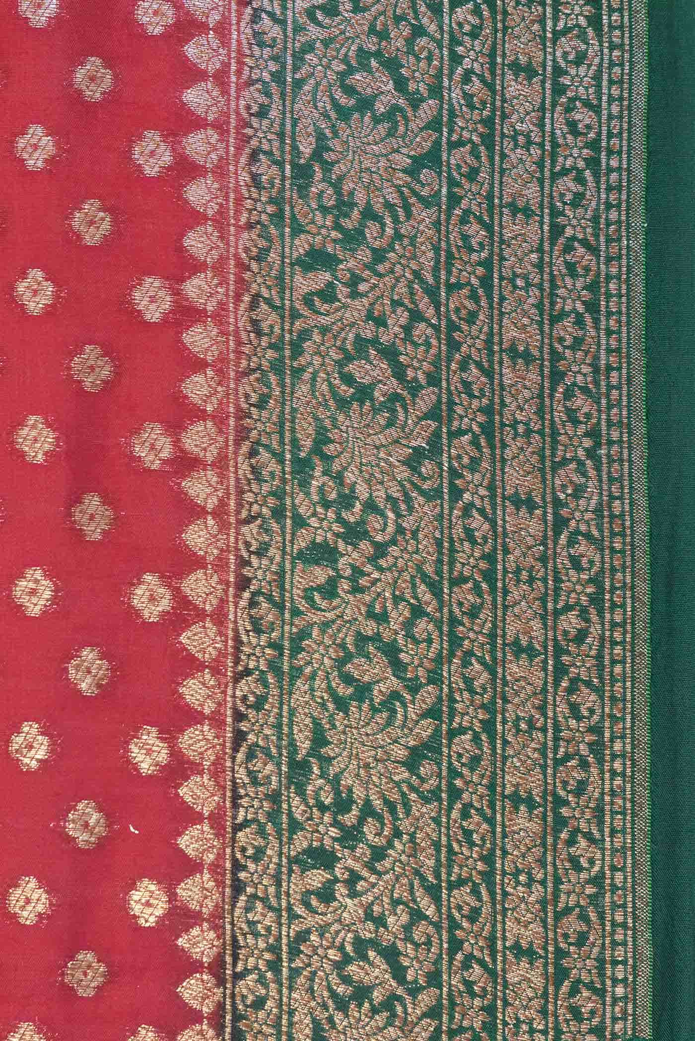 Maroon Tussar Silk Saree