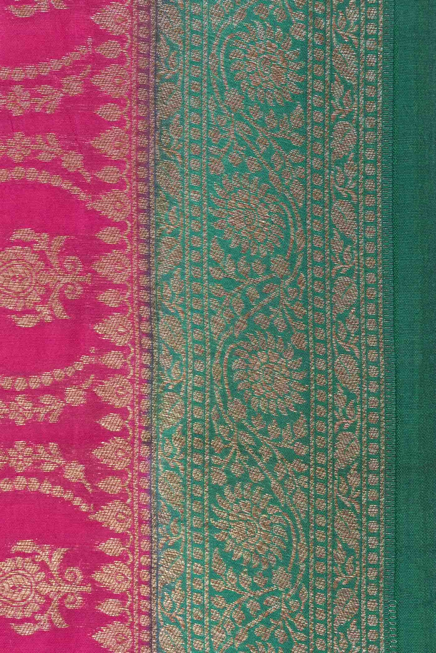 Green Tussar Silk Saree