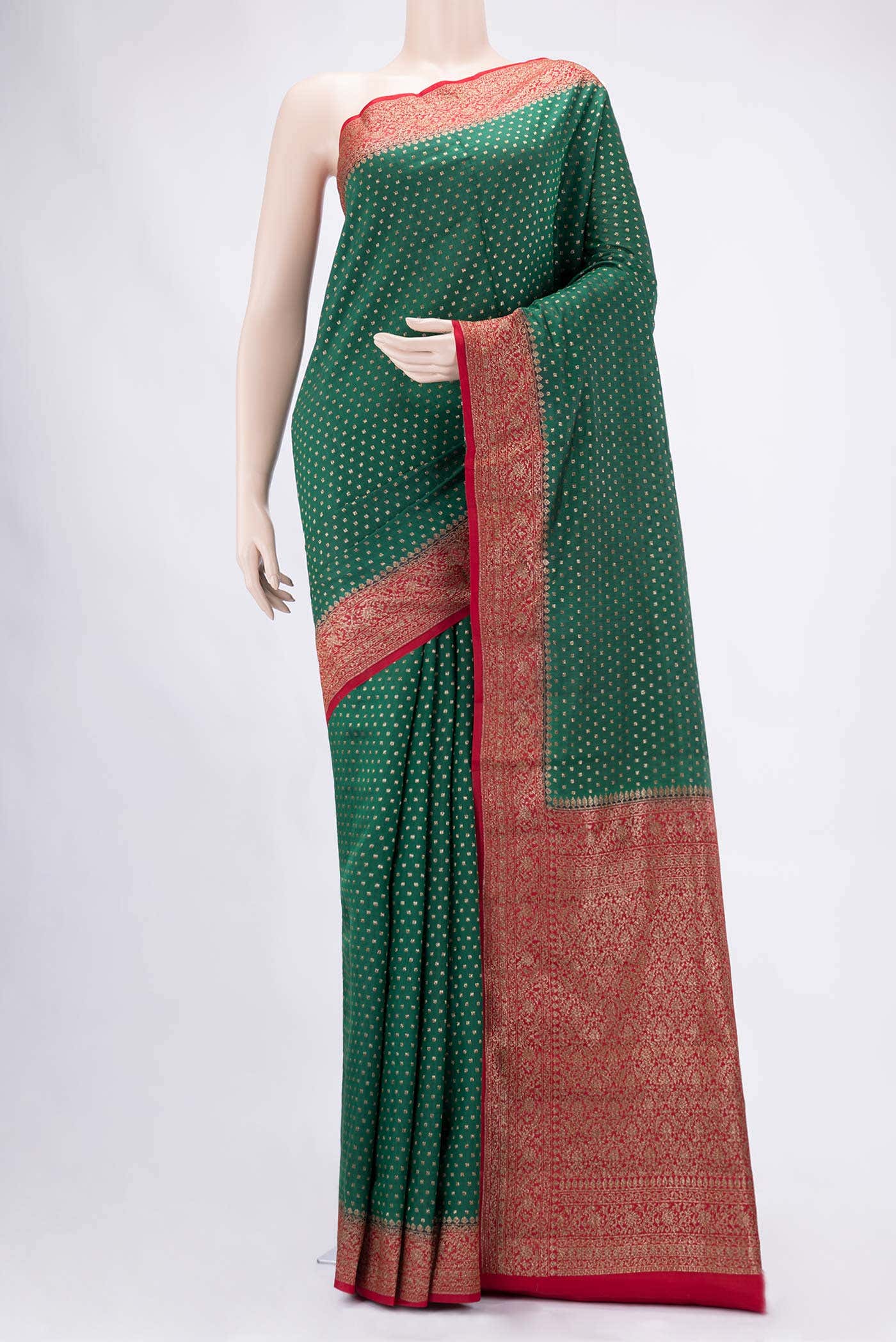 Green Tussar Silk Saree