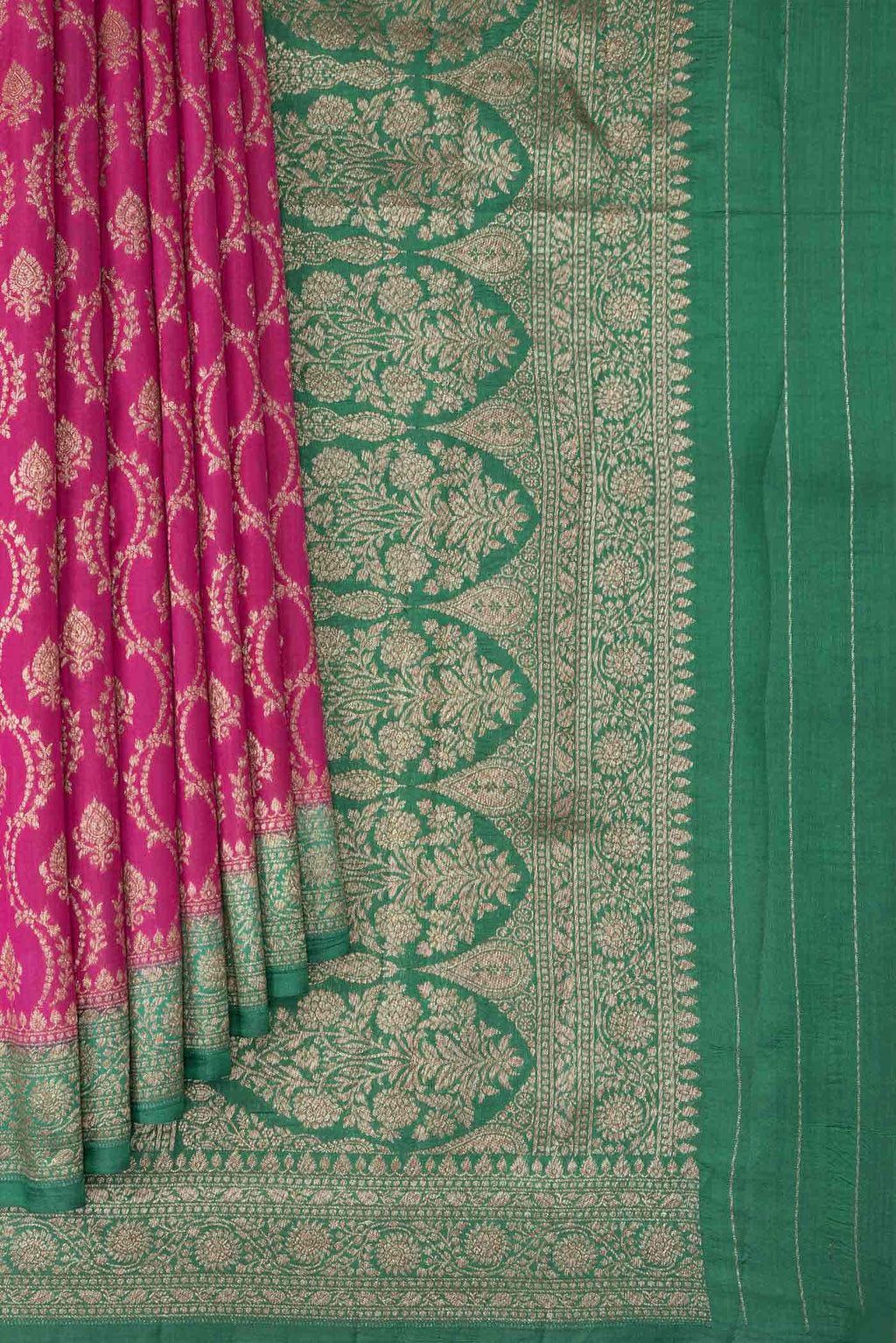 Green Tussar Silk Saree