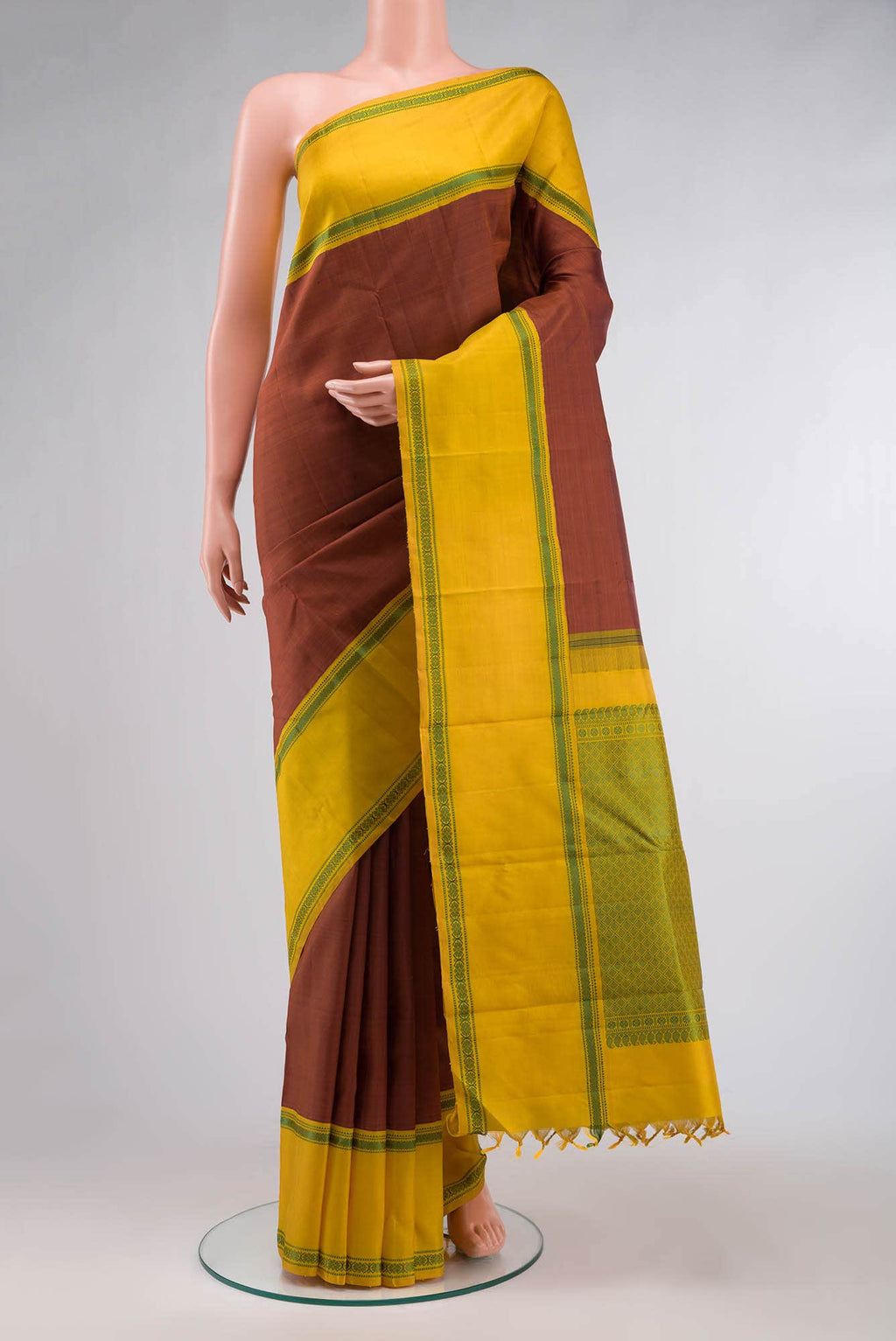 Maroon Kanchipuram Silk Saree