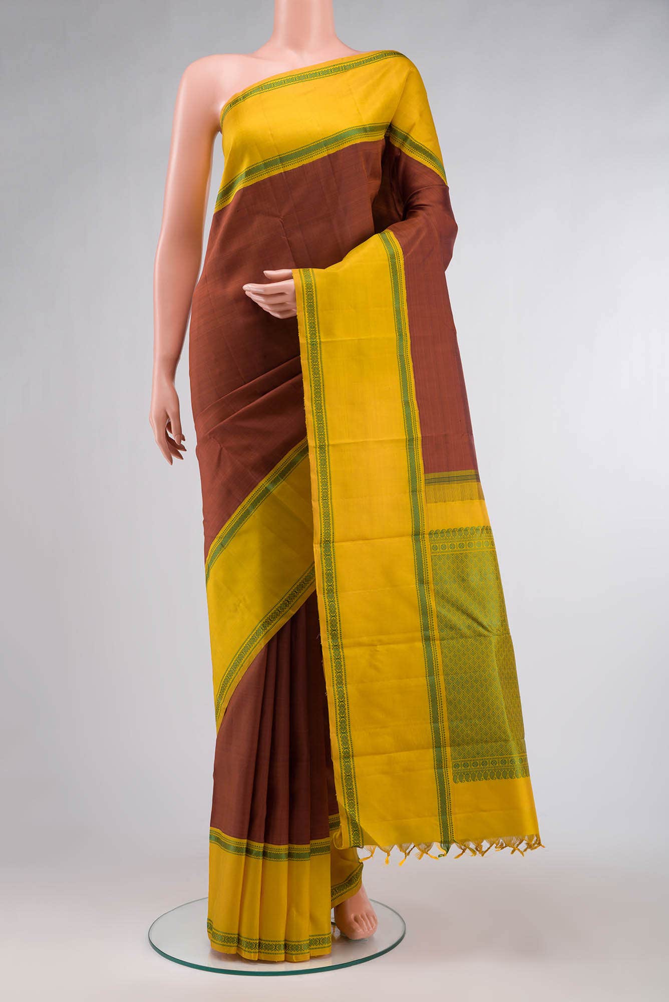 Maroon Kanchipuram Silk Saree