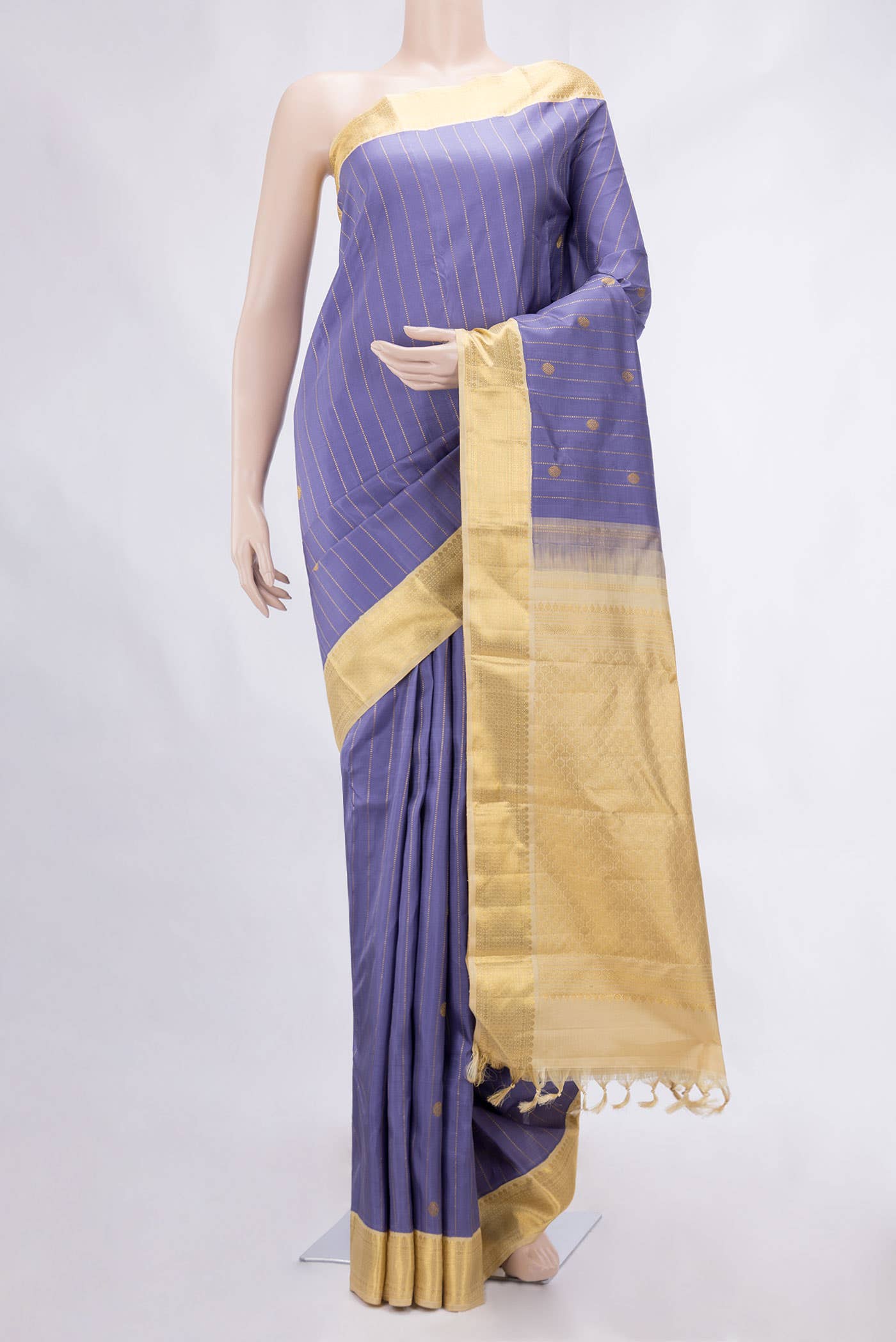 Lavender Kanchipuram Silk Saree