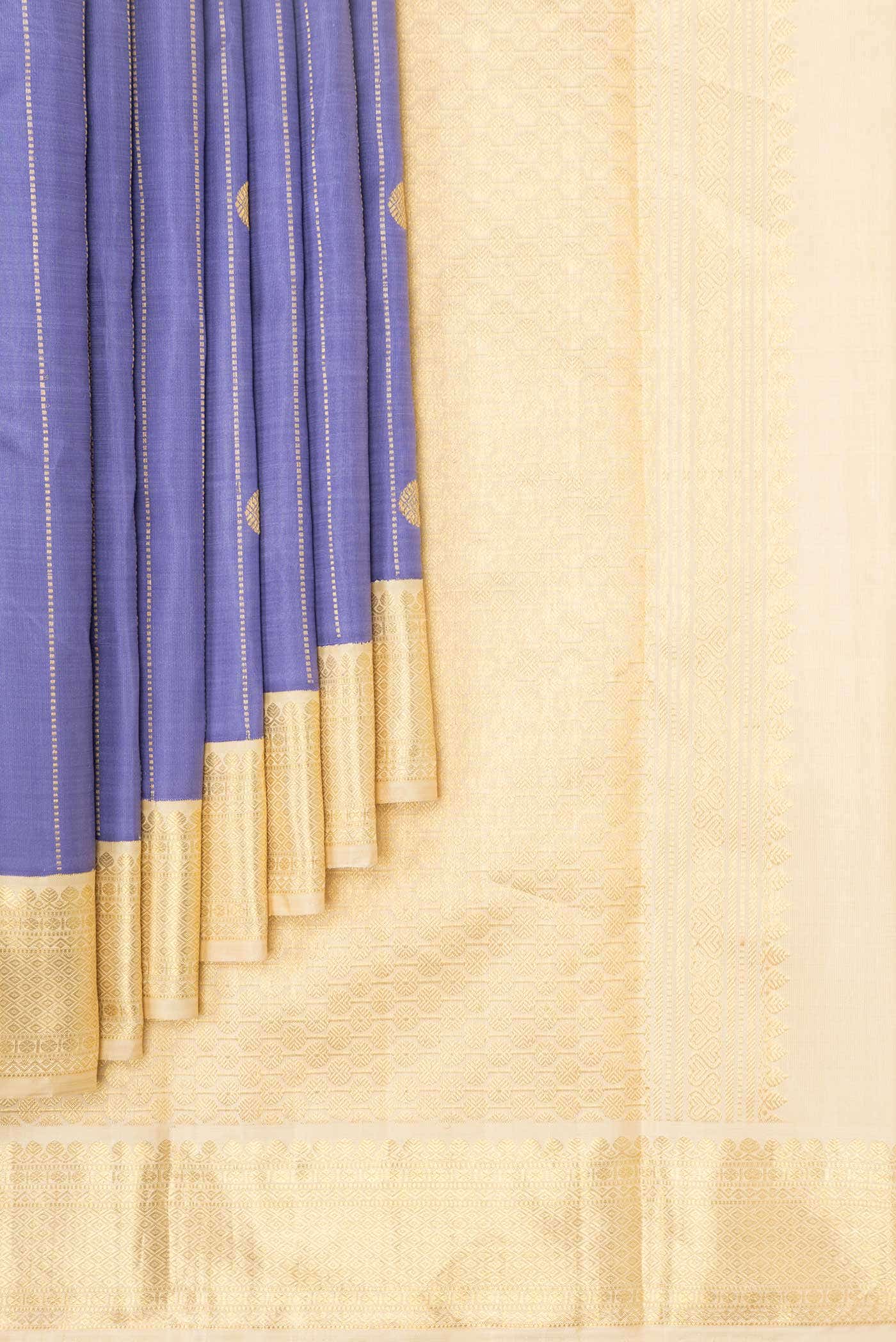Lavender Kanchipuram Silk Saree