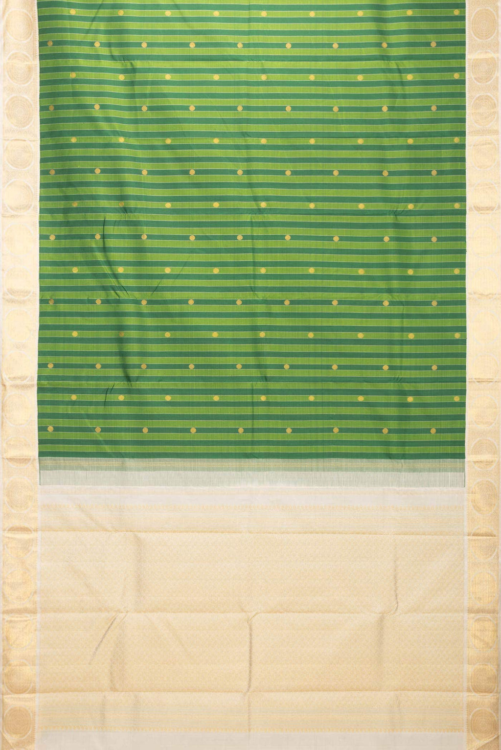 Pure Silk Pure Zari Green Kanchipuram Saree