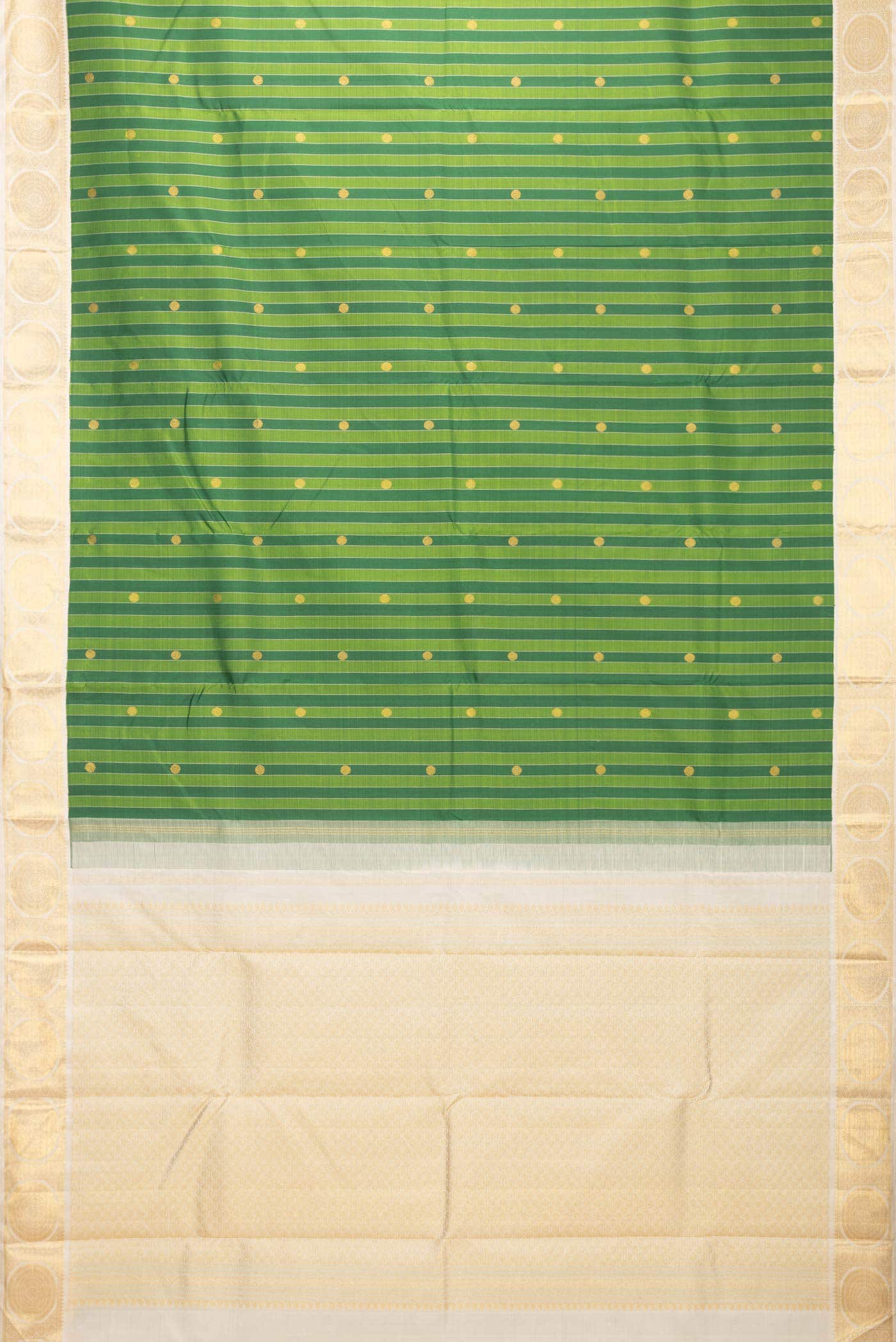 Pure Silk Pure Zari Green Kanchipuram Saree