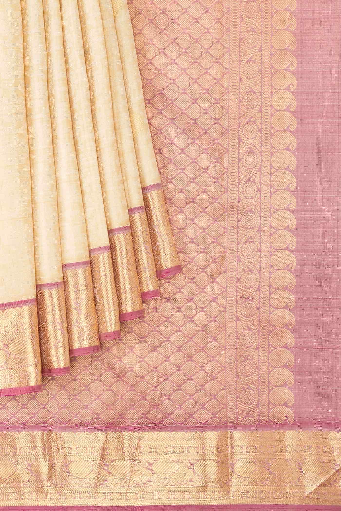 Sandal Dual Tone Kanchipuram Silk Saree