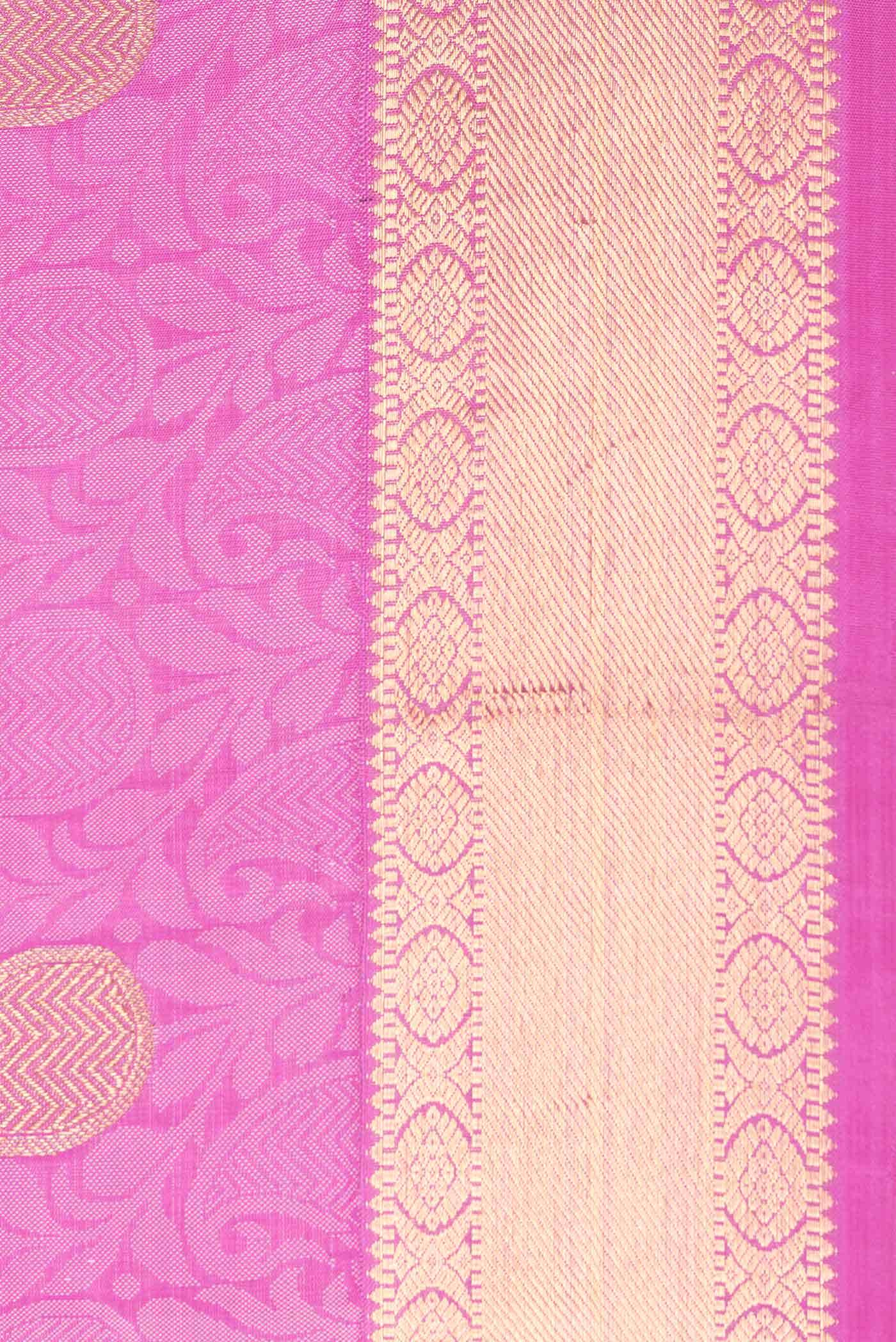 Pink Dual Tone Kanchipuram Silk Saree