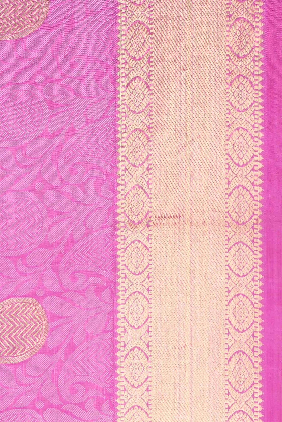 Pink Dual Tone Kanjivaram Silk Saree