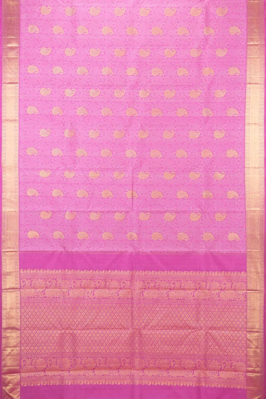 Pink Dual Tone Kanchipuram Silk Saree