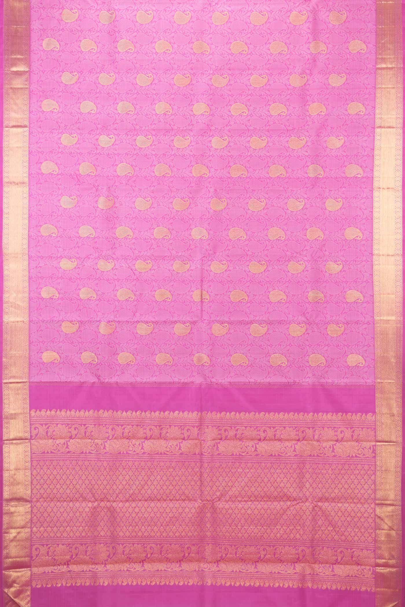 Pink Dual Tone Kanchipuram Silk Saree