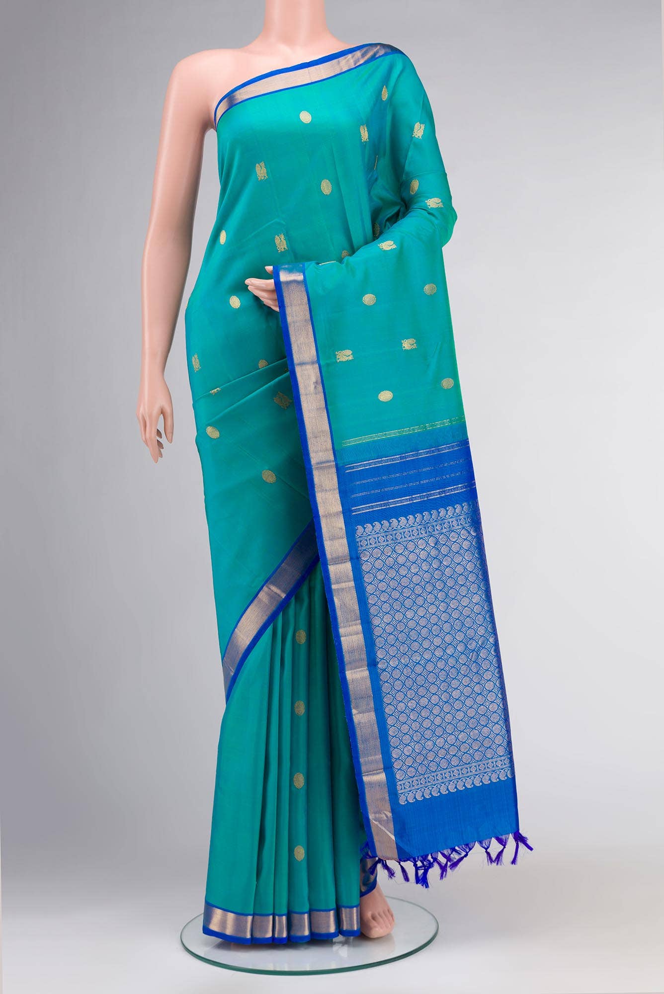 Blue Kanchipuram Silk Saree