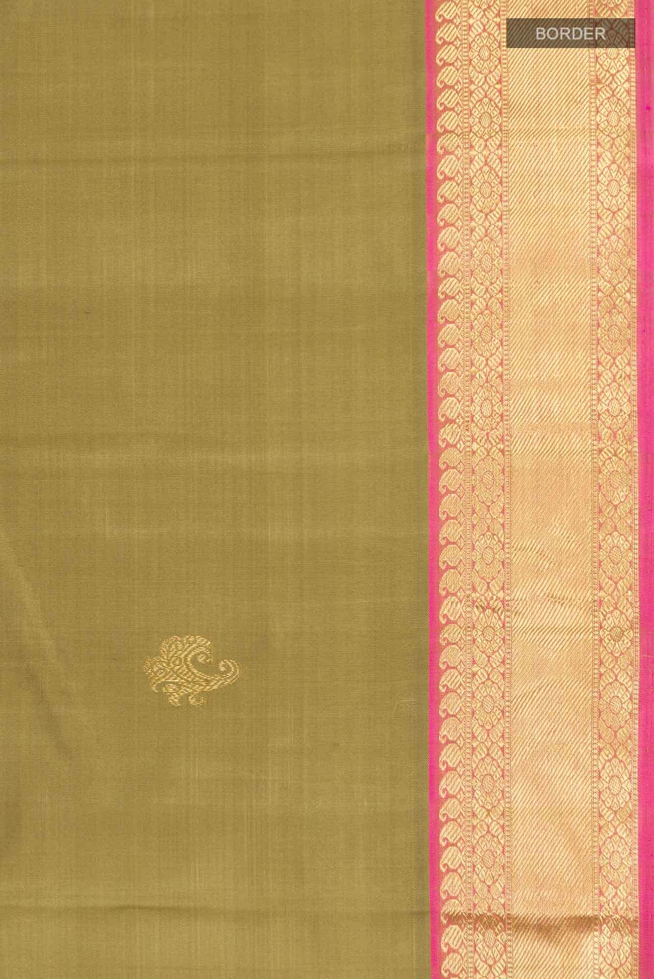 Beige Kanchipuram Silk Saree