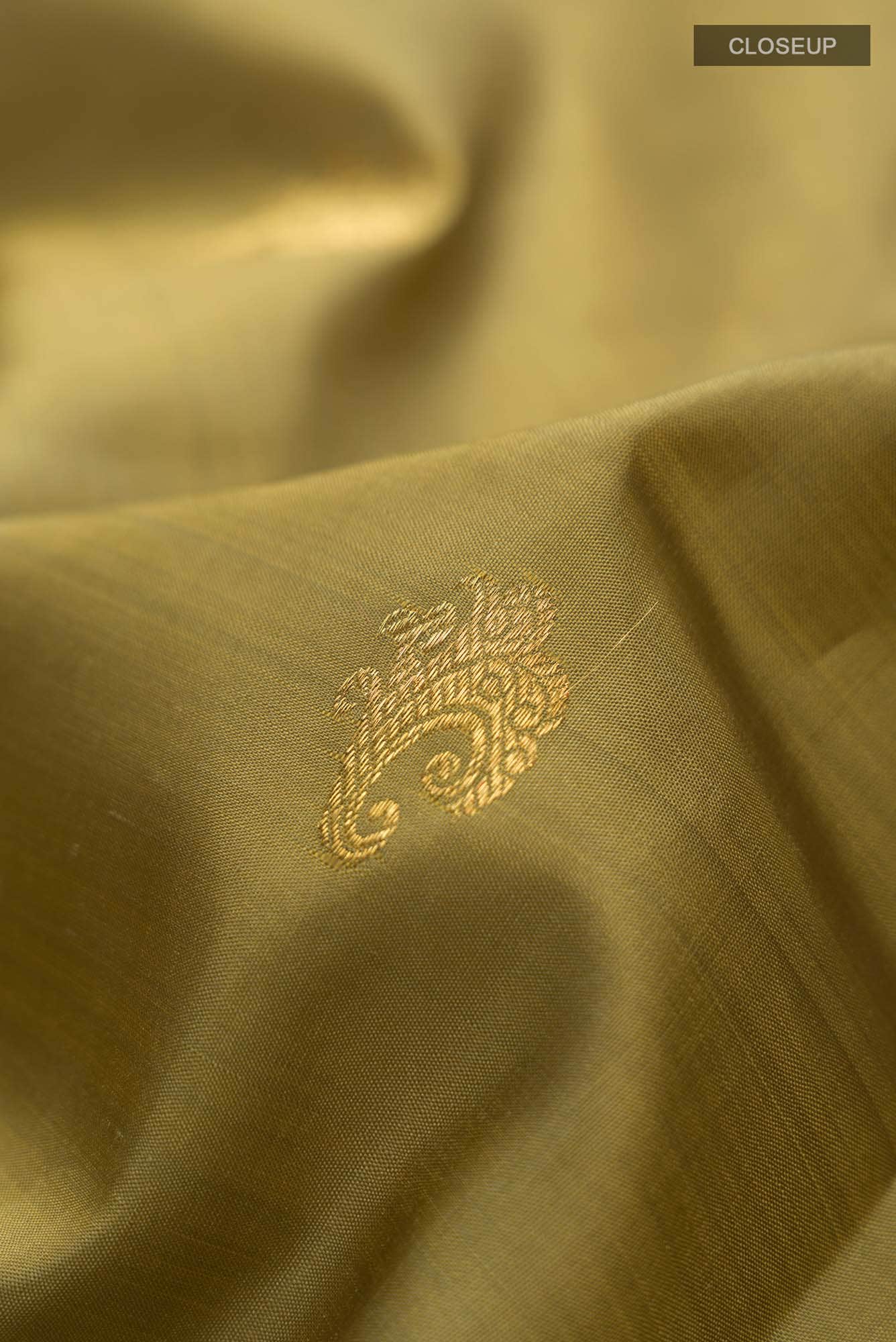 Beige Kanchipuram Silk Saree