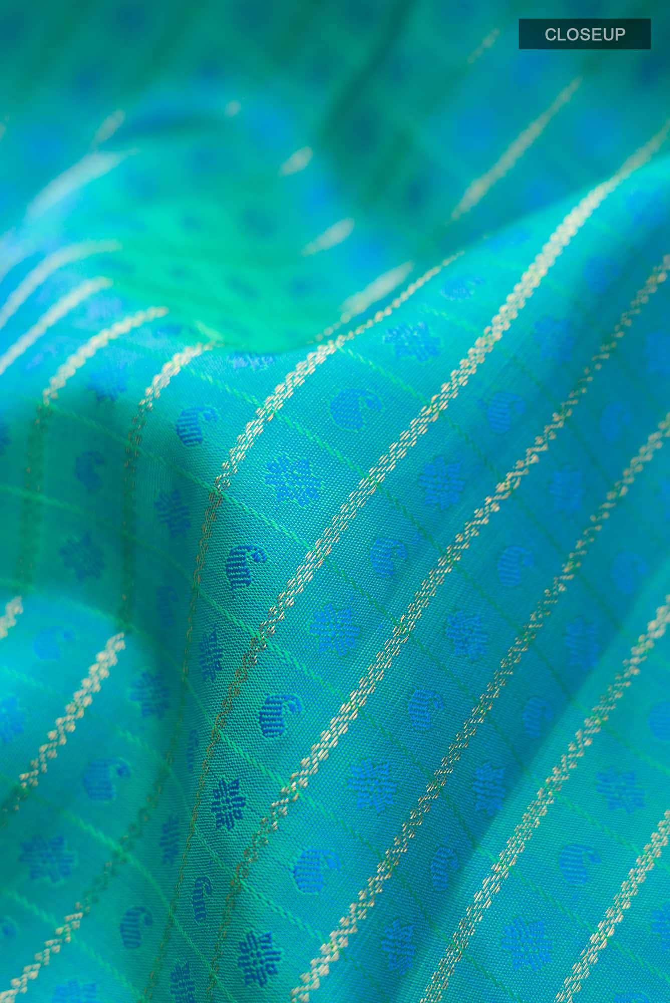 Blue Kanchipuram Silk Saree