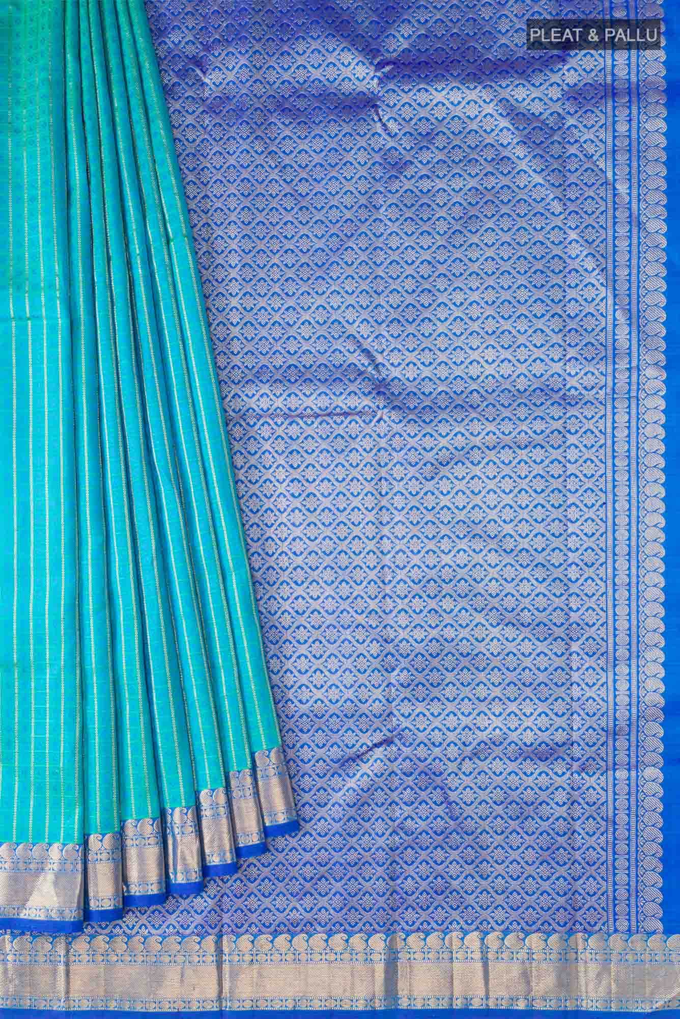 Blue Kanchipuram Silk Saree