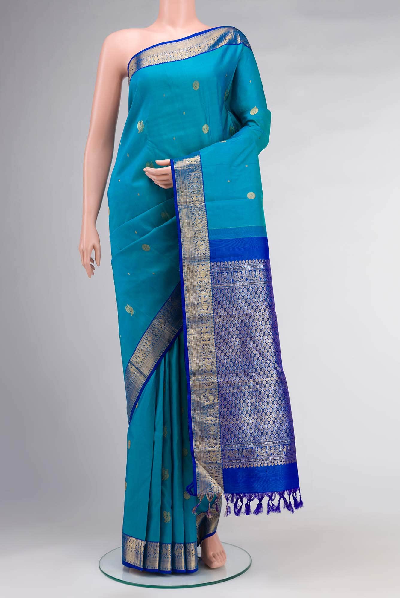 Blue Kanchipuram Silk Saree