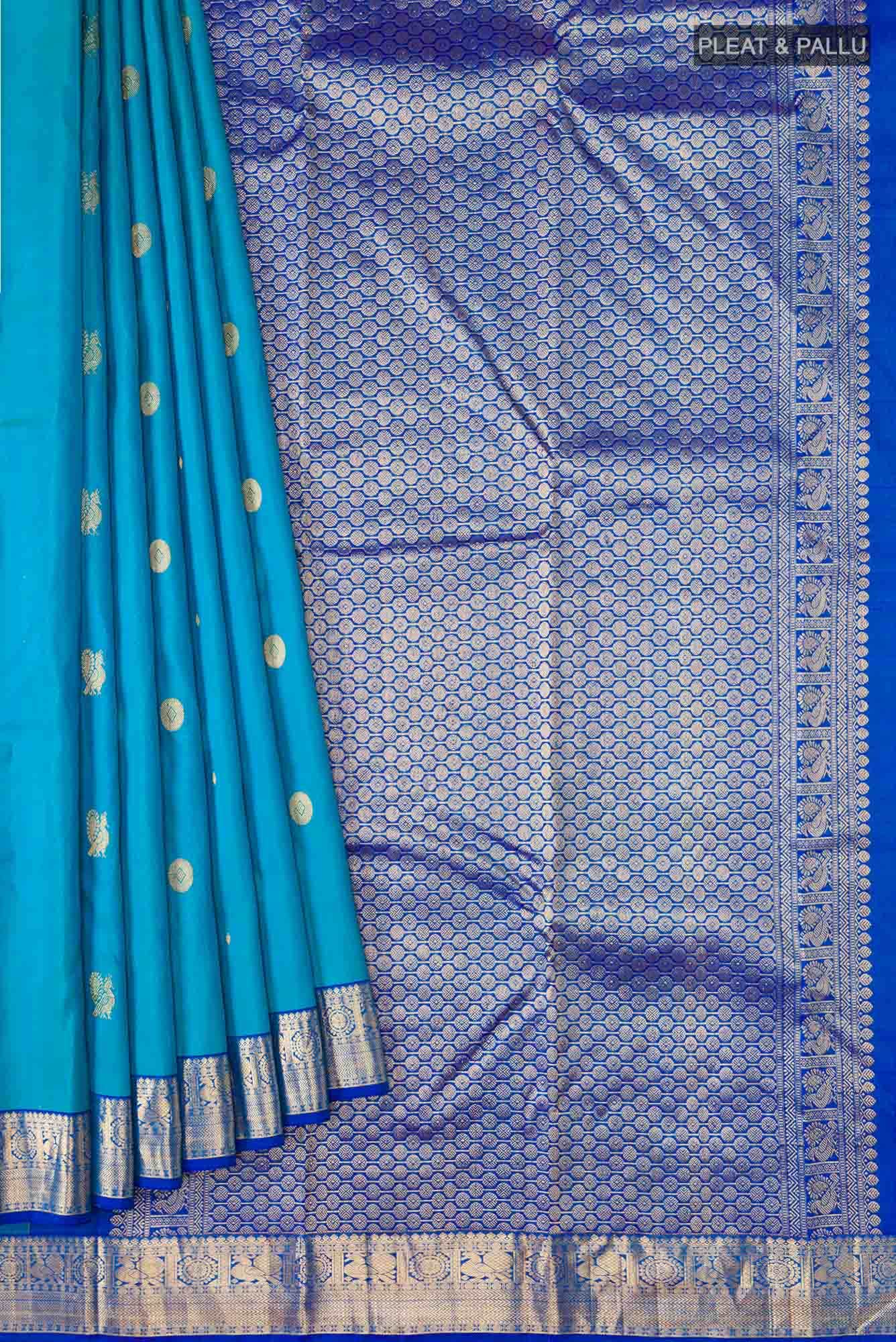 Blue Kanchipuram Silk Saree