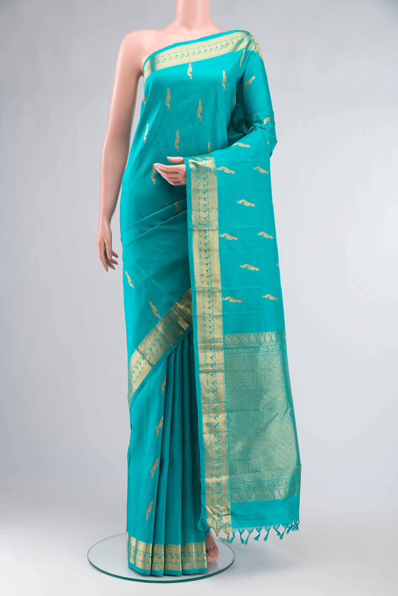 Blue Kanchipuram Silk Saree