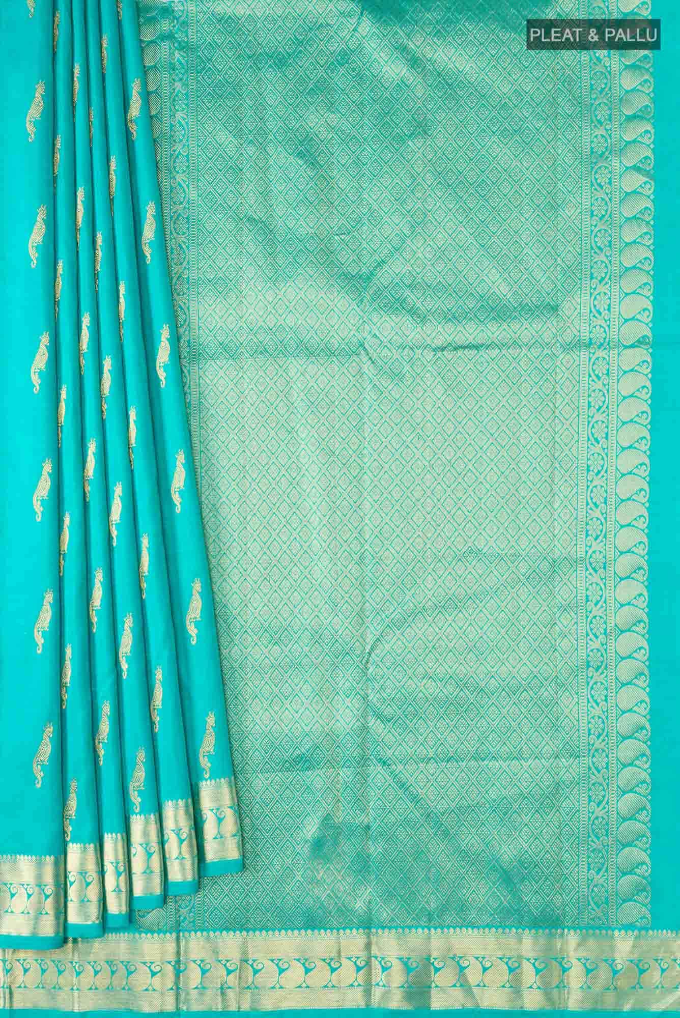 Blue Kanchipuram Silk Saree