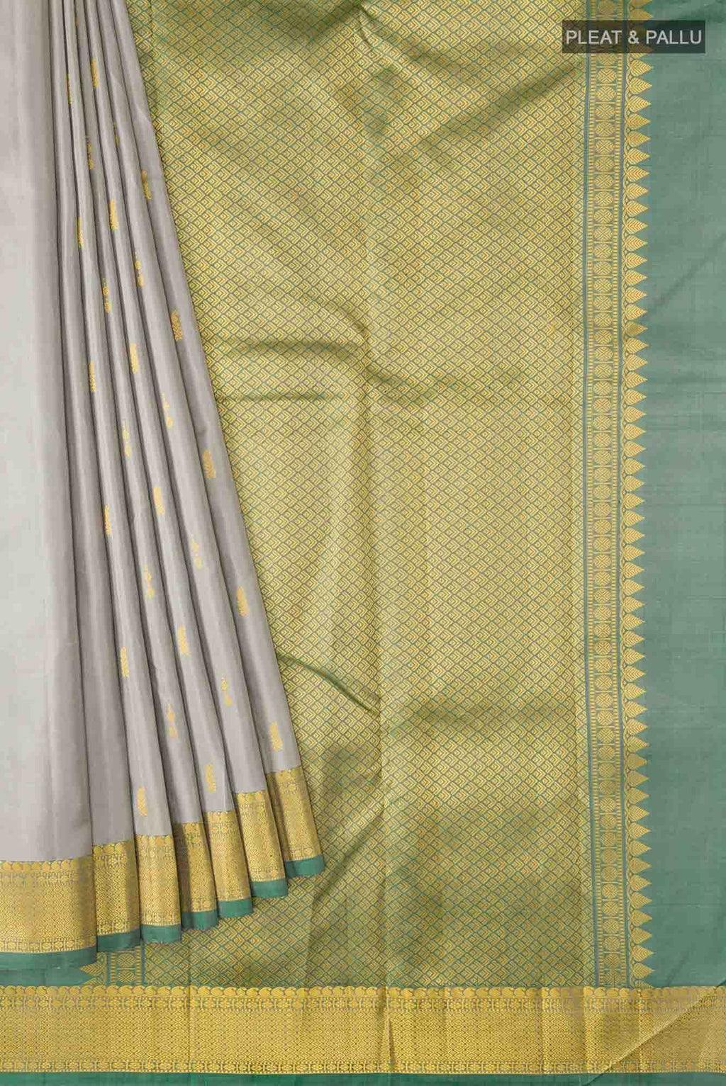 Grey Kanchipuram Silk Saree