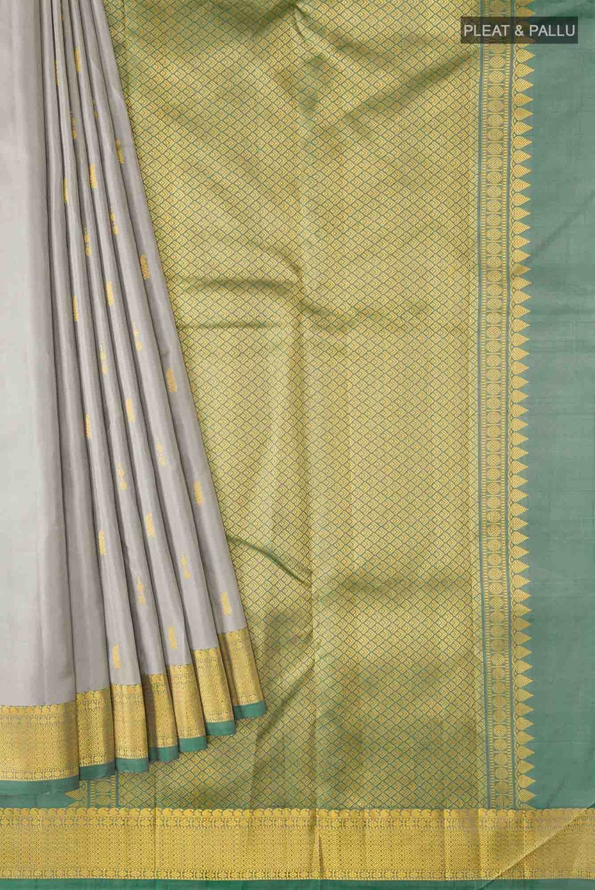 Grey Kanchipuram Silk Saree