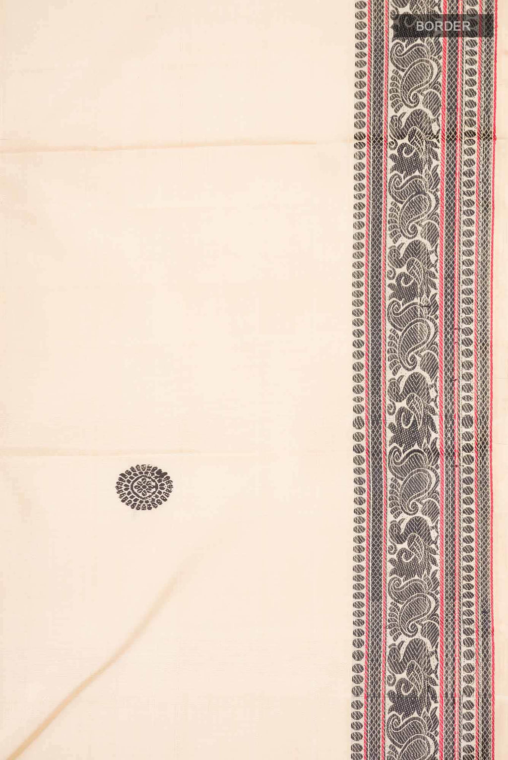 Cream Kanchipuram Silk Saree