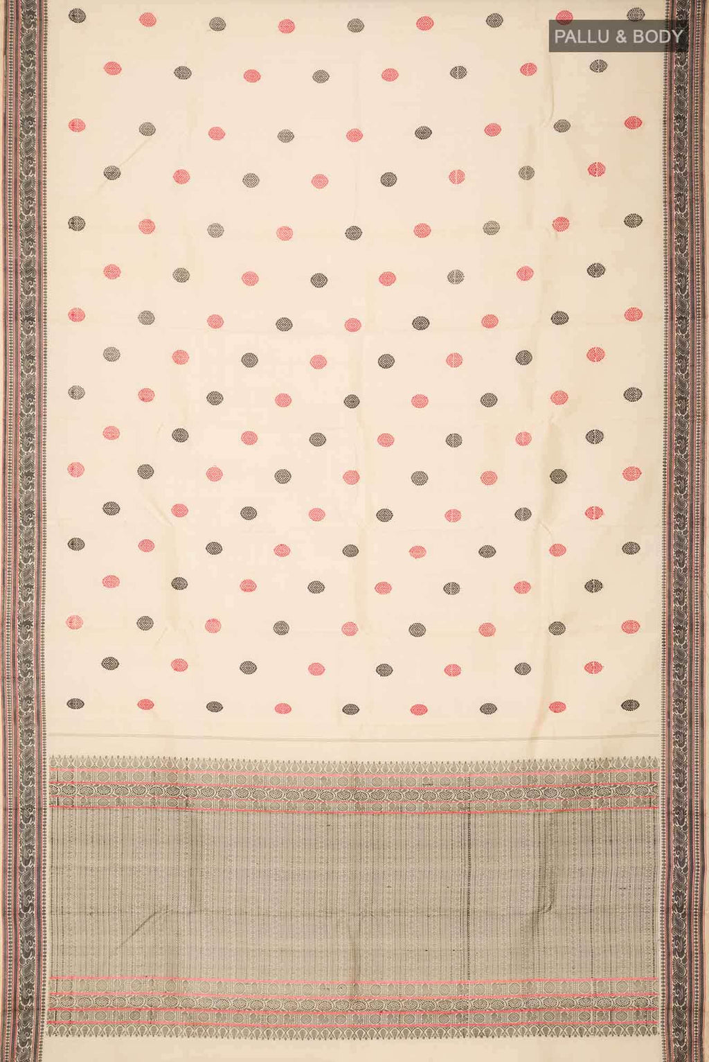 Cream Kanchipuram Silk Saree