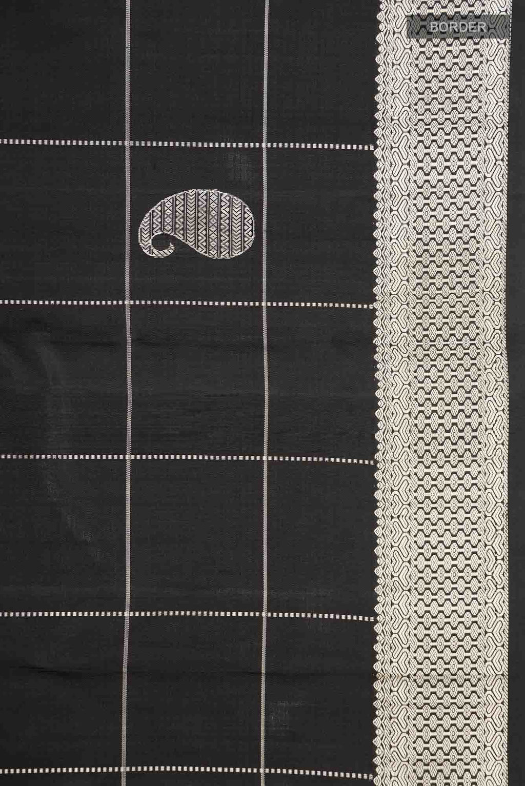 Black Kanchipuram Silk Saree