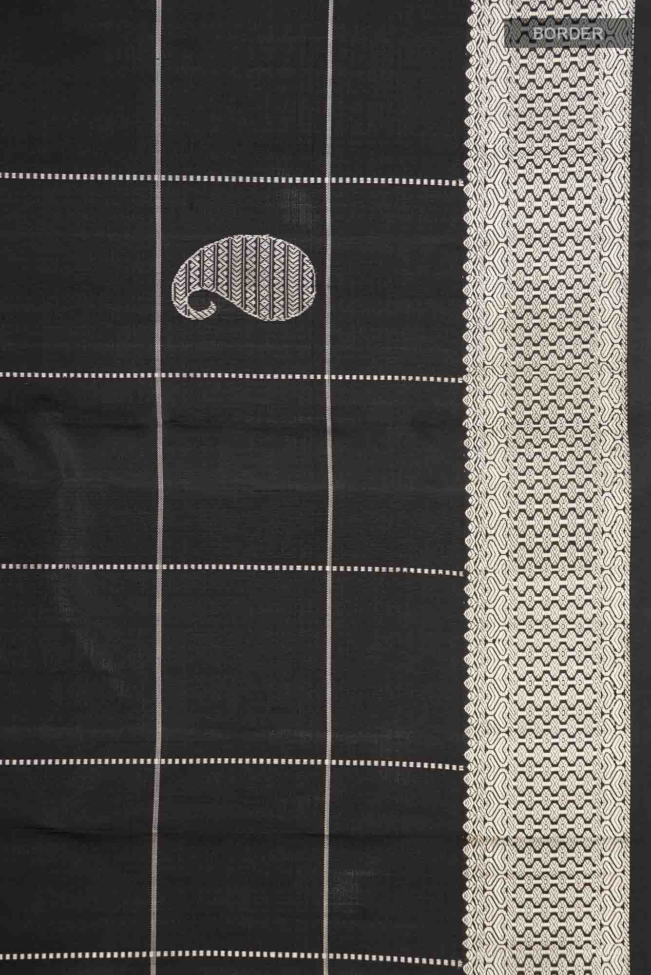 Black Kanchipuram Silk Saree