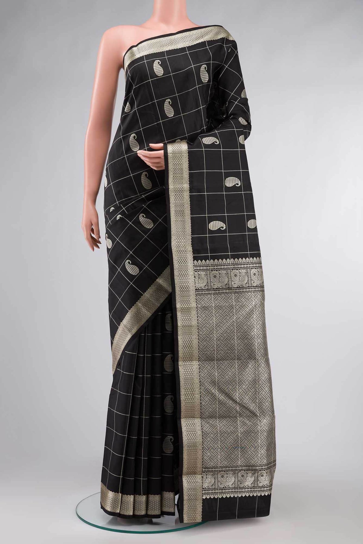 Black Kanjivaram Silk Saree