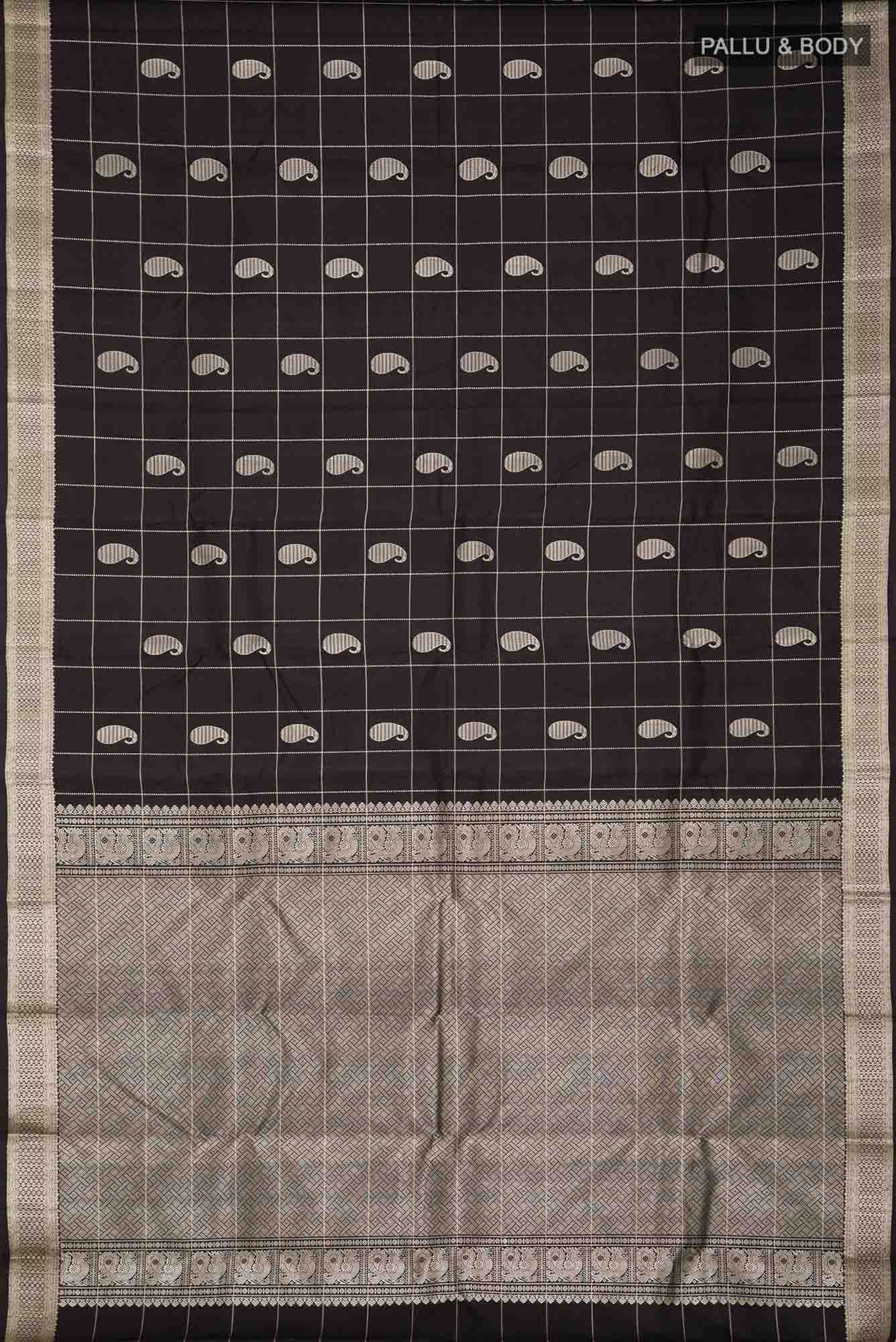 Black Kanchipuram Silk Saree