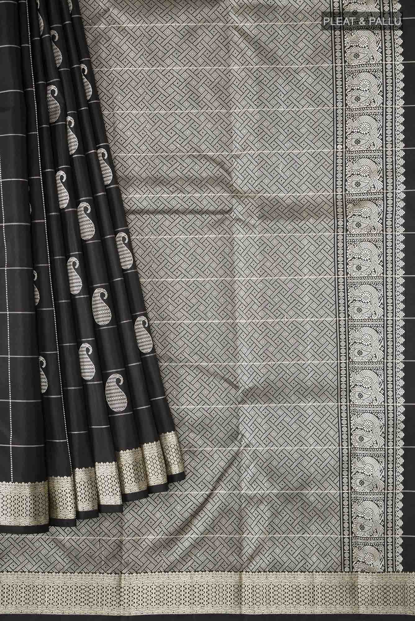 Black Kanchipuram Silk Saree