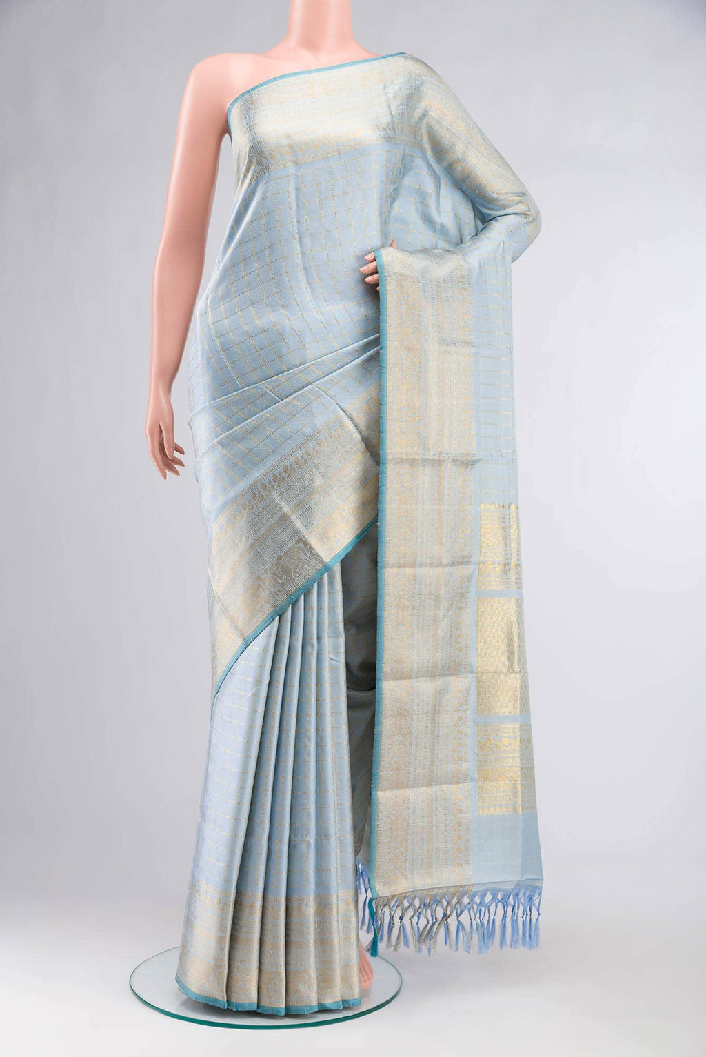 Blue Kanchipuram Silk Saree