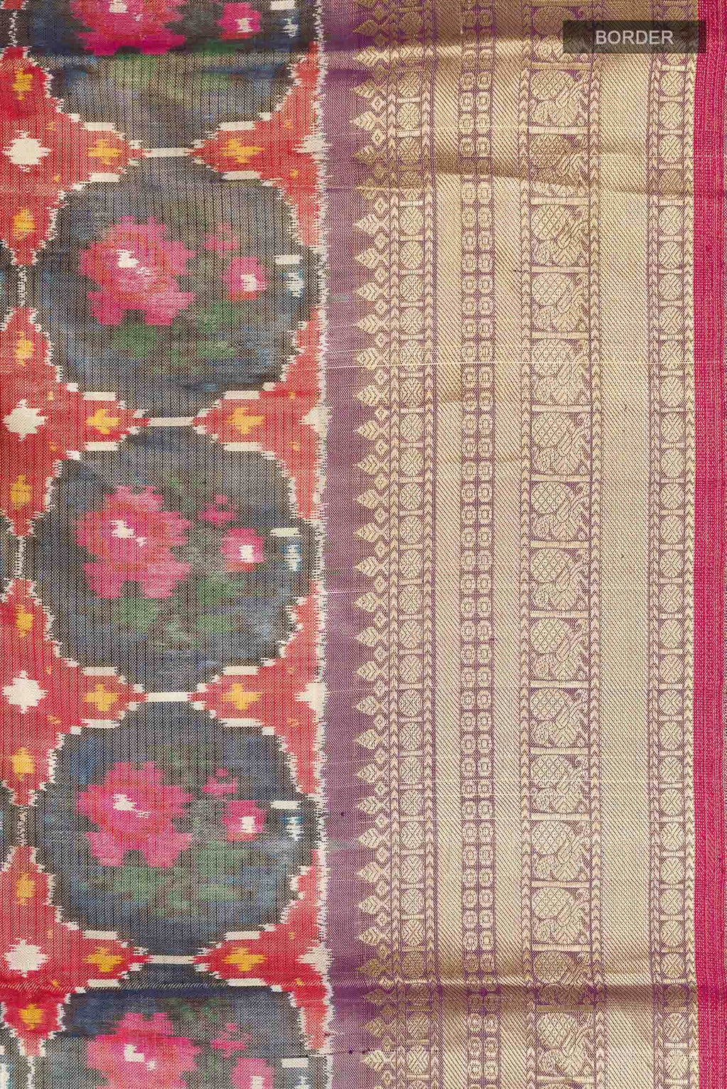 Blue Rajkot Patola Silk Saree