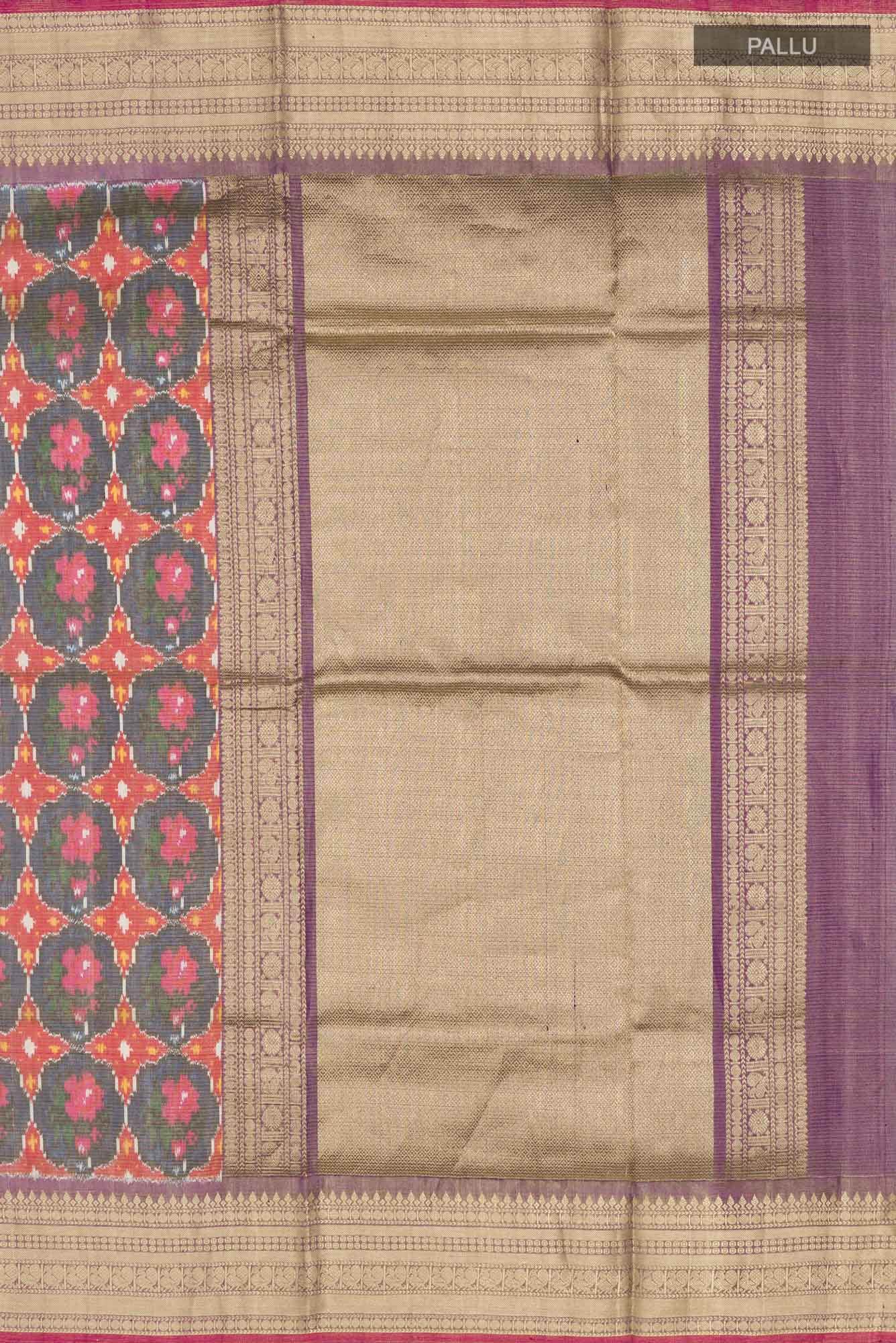Blue Rajkot Patola Silk Saree