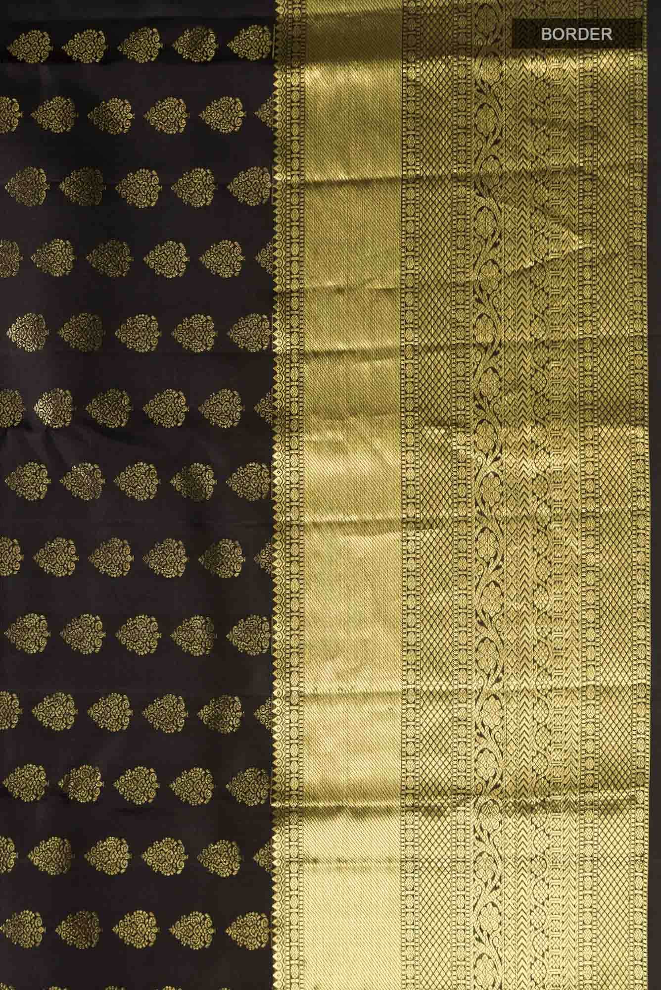 Black Kanchipuram Silk Saree