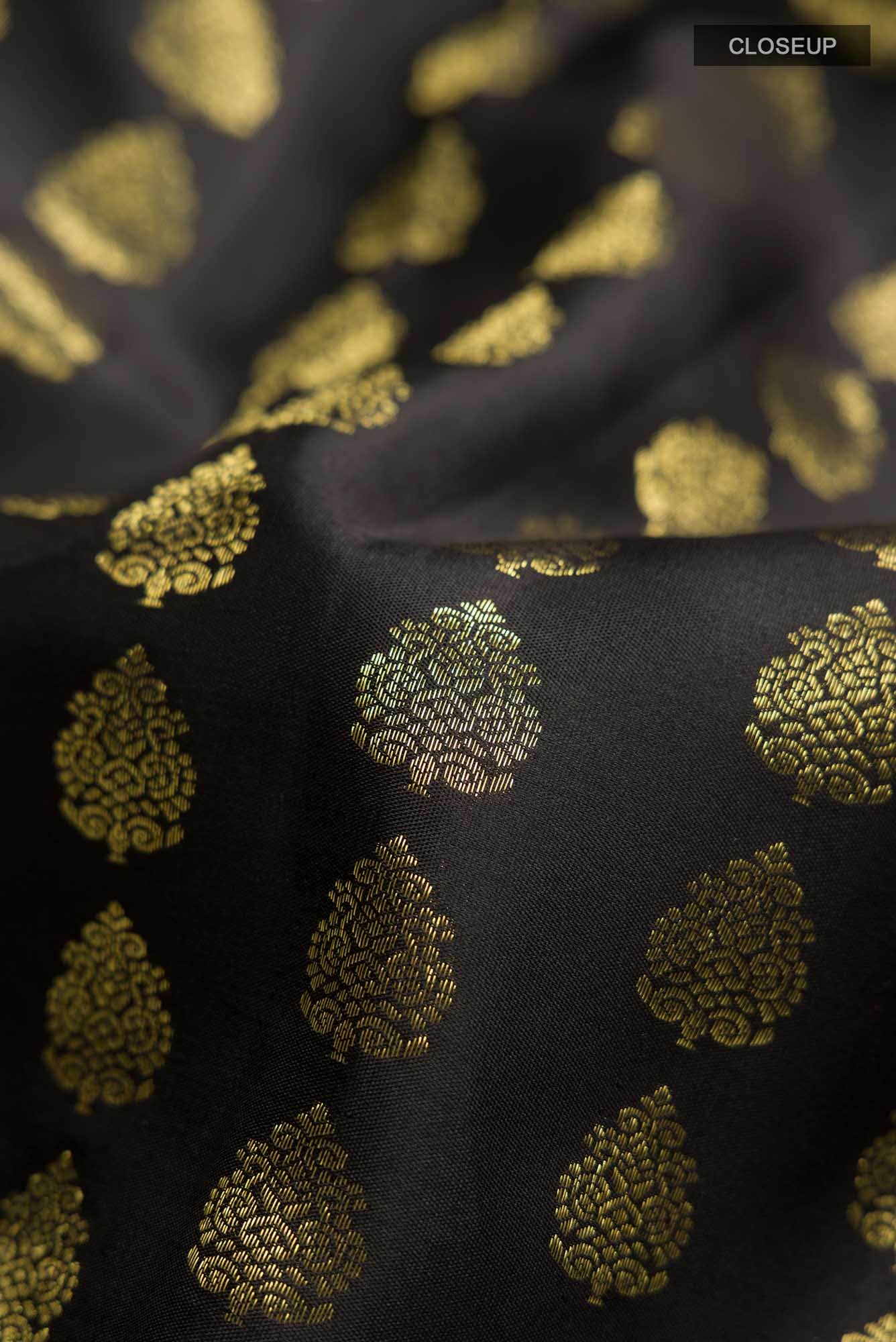 Black Kanchipuram Silk Saree