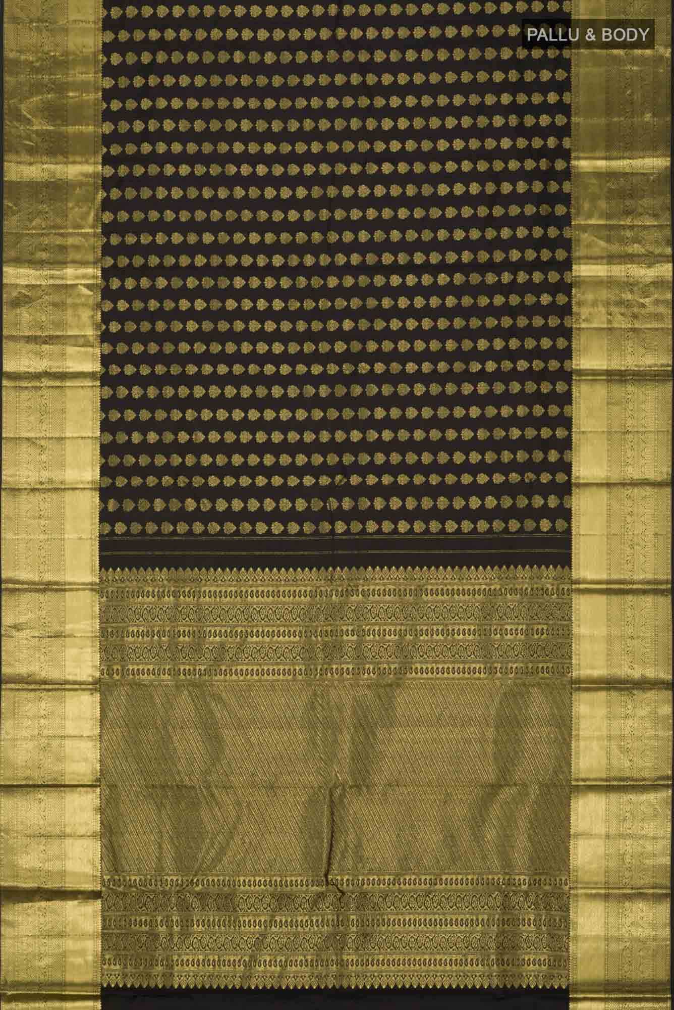 Black Kanchipuram Silk Saree