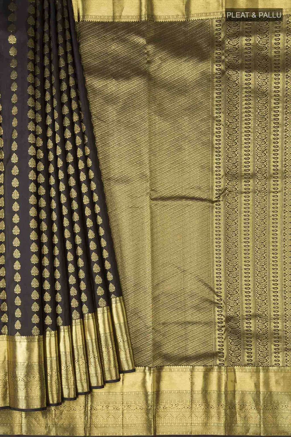 Black Kanchipuram Silk Saree