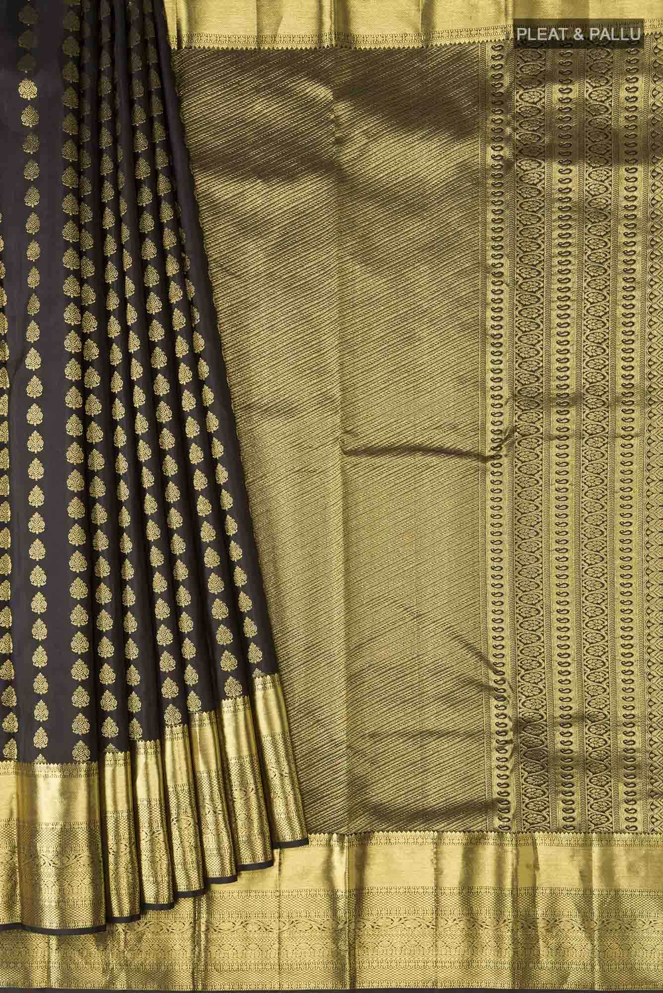 Black Kanchipuram Silk Saree