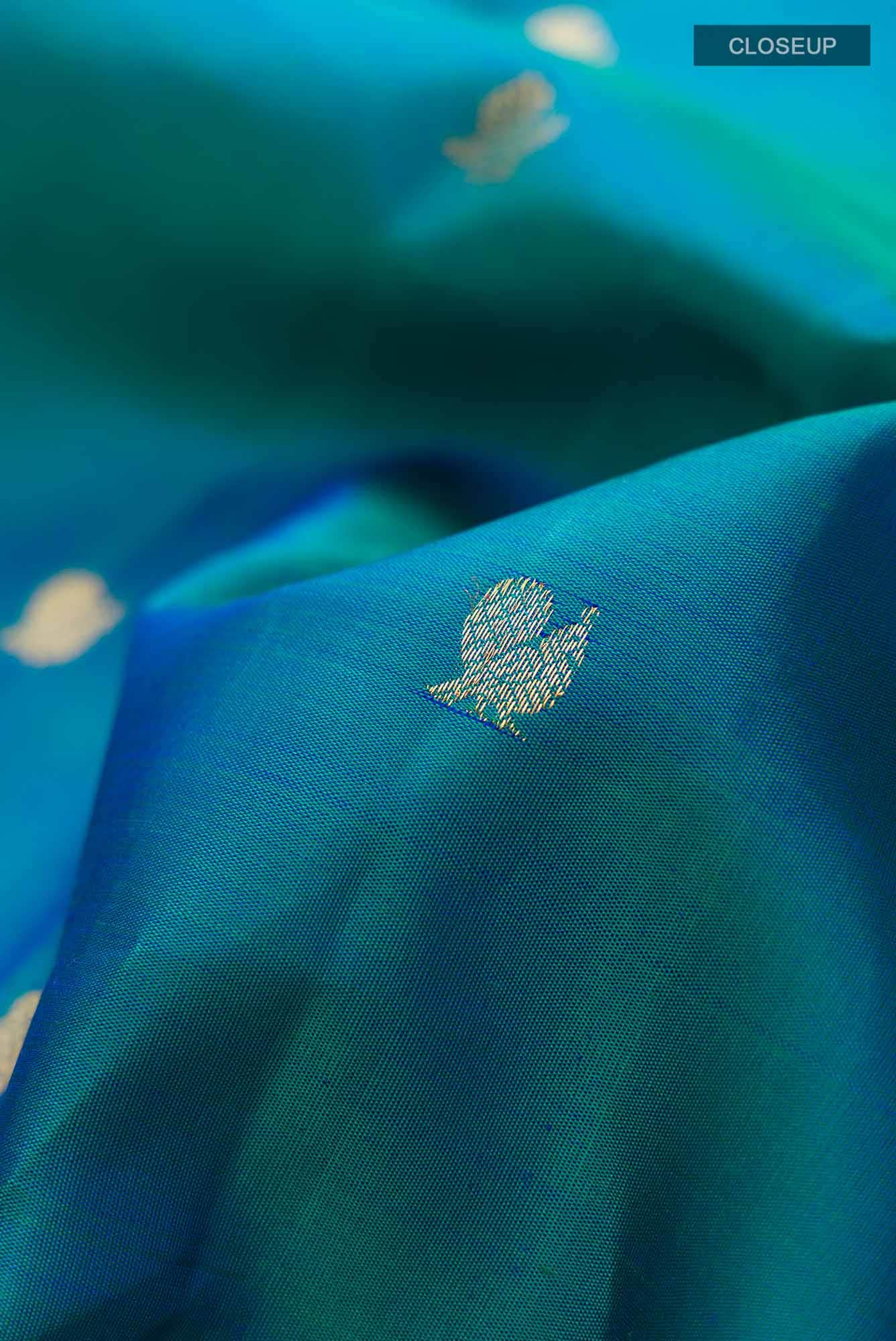 Blue Kanchipuram Silk Saree