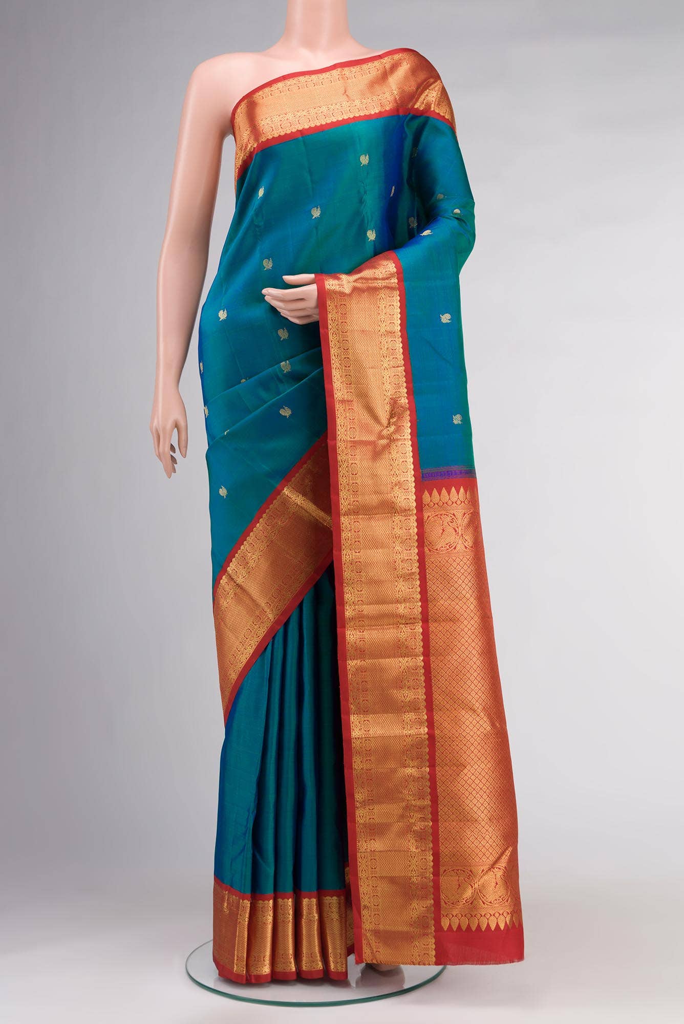 Blue Kanchipuram Silk Saree