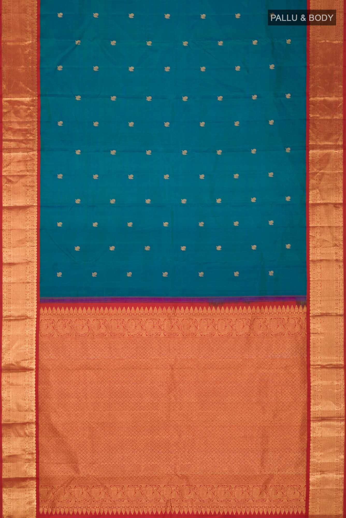 Blue Kanchipuram Silk Saree
