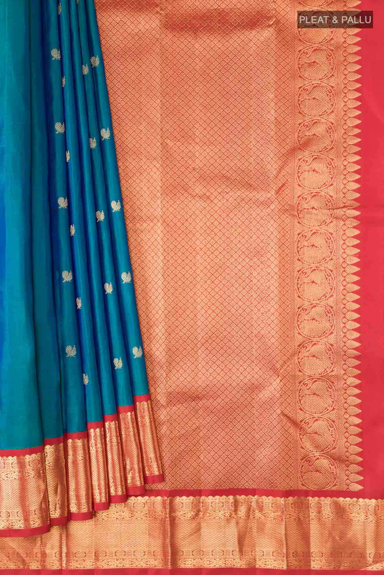 Blue Kanchipuram Silk Saree