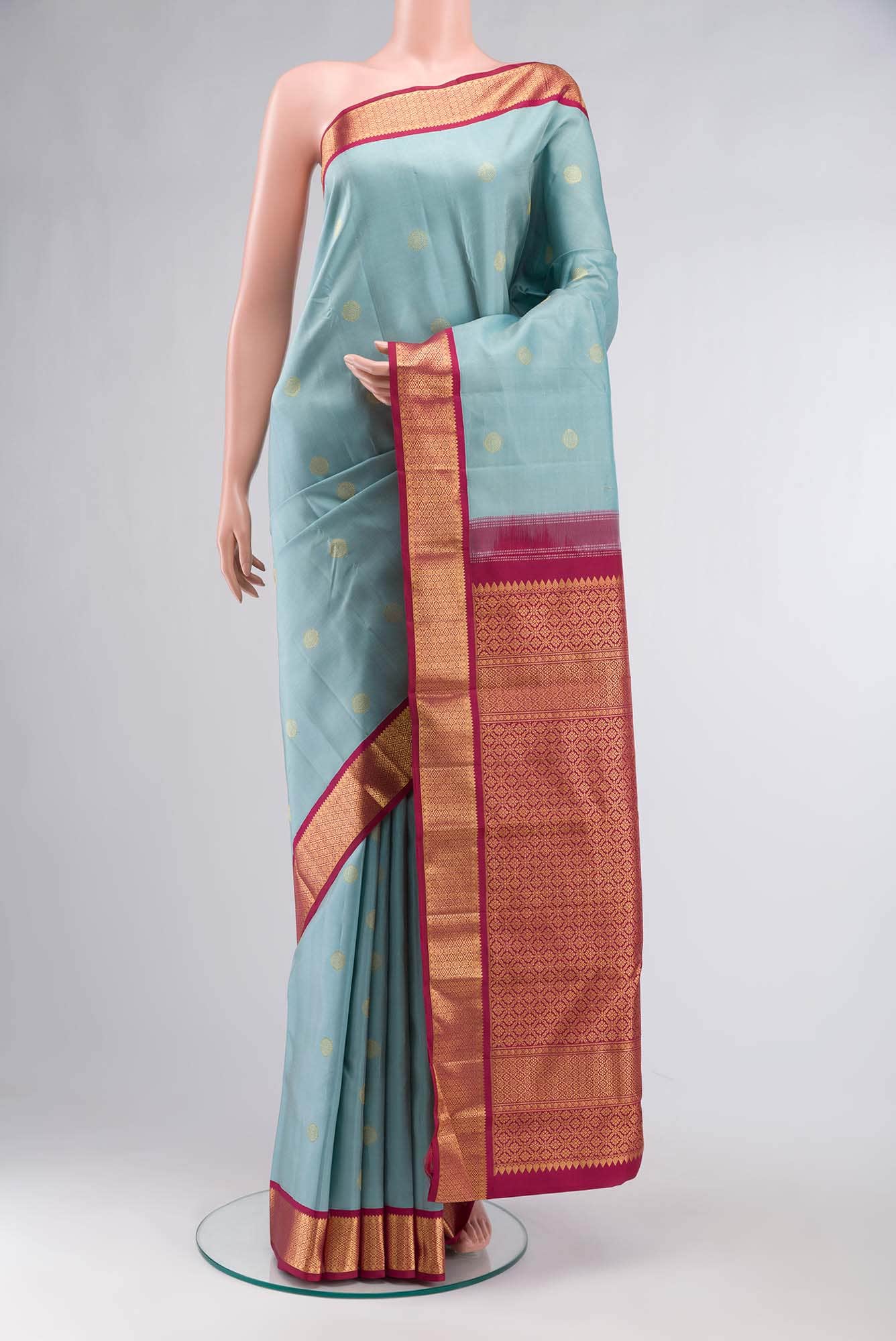 Blue Kanchipuram Silk Saree