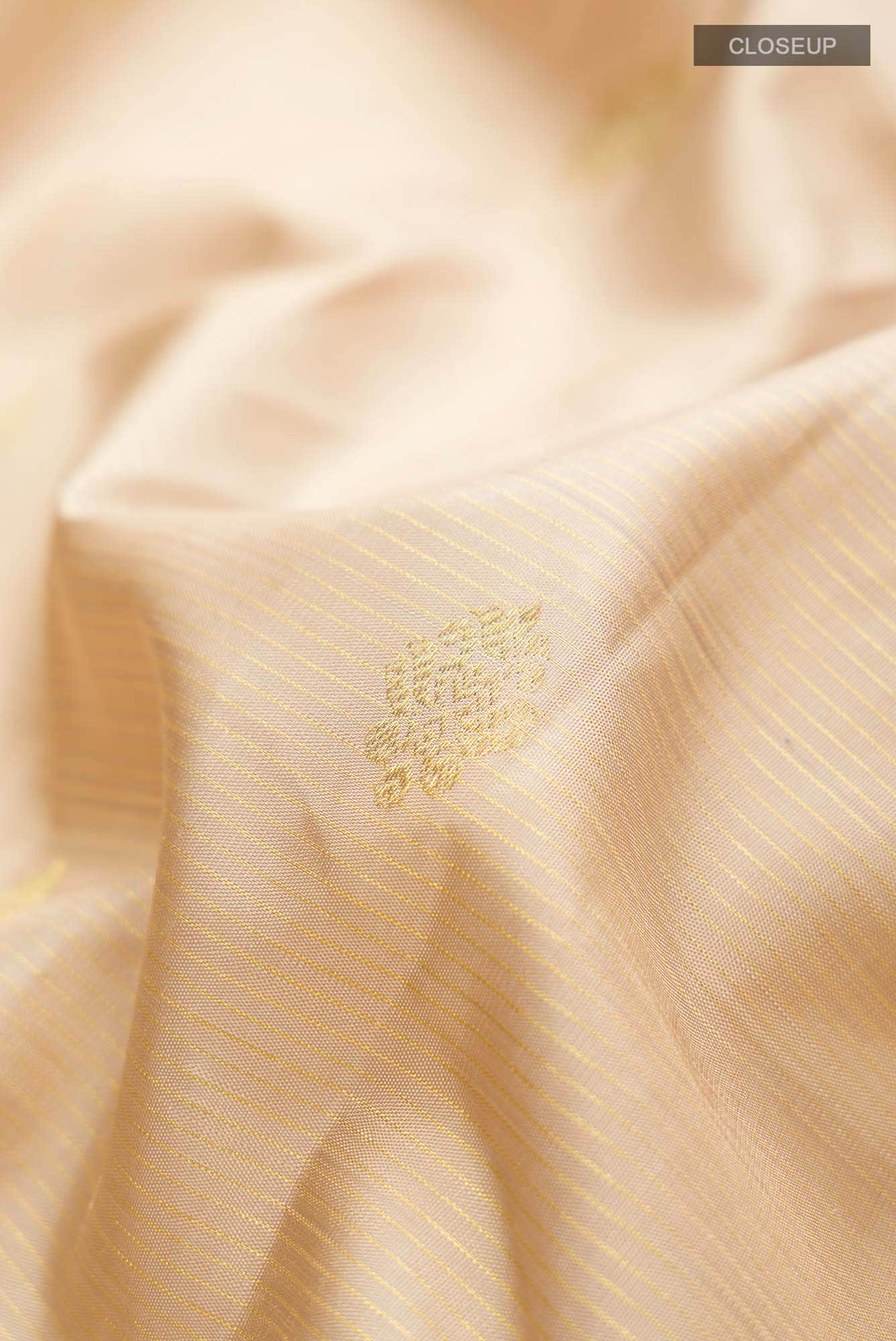 Beige Kanchipuram Silk Saree