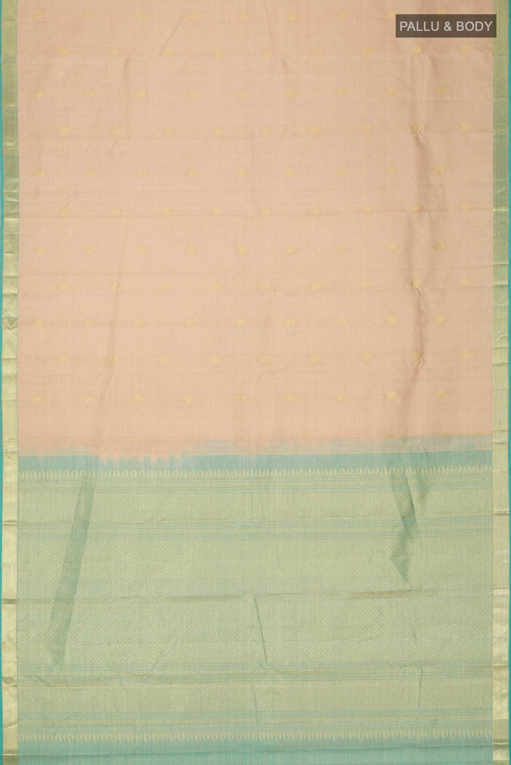 Beige Kanchipuram Silk Saree