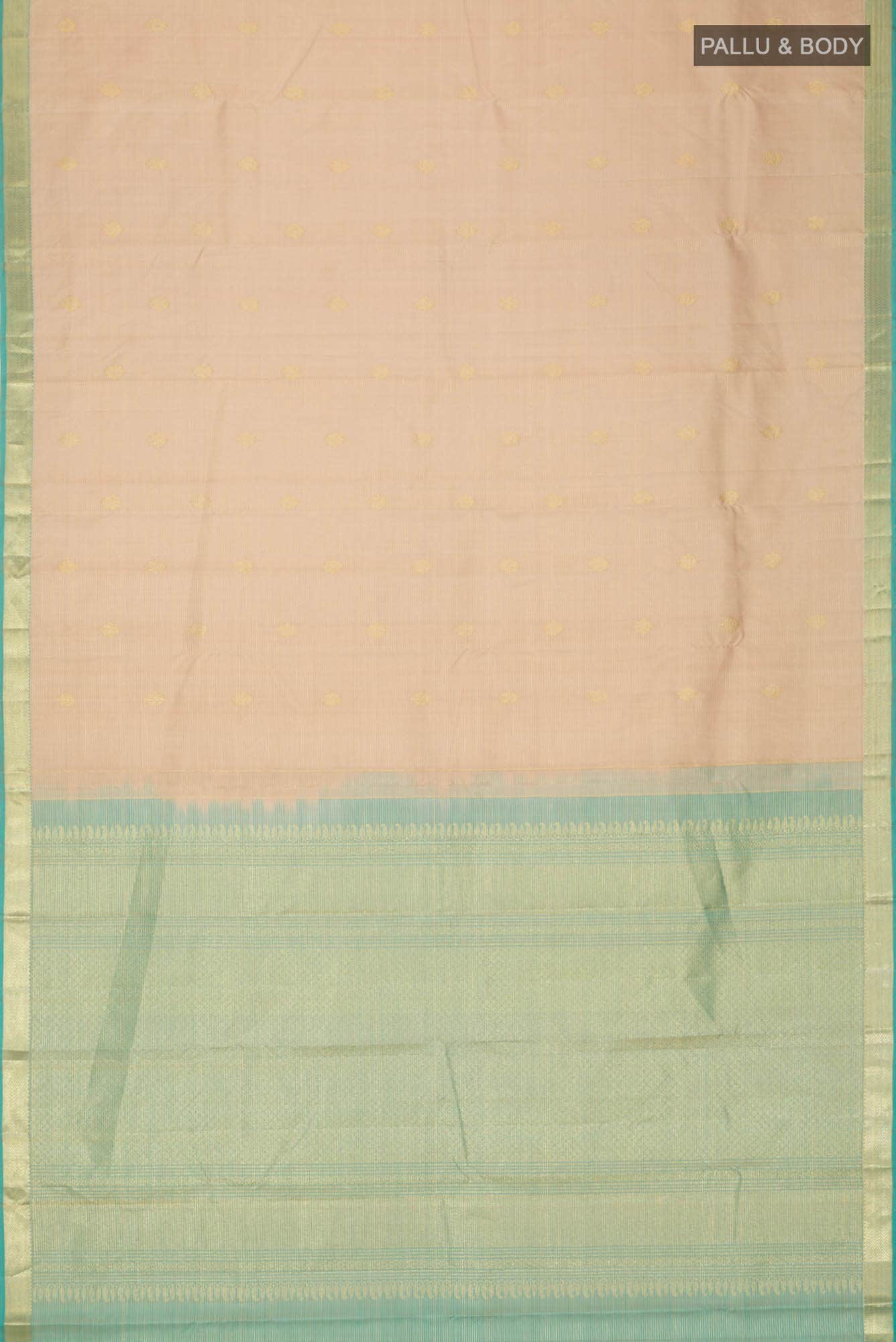 Beige Kanchipuram Silk Saree